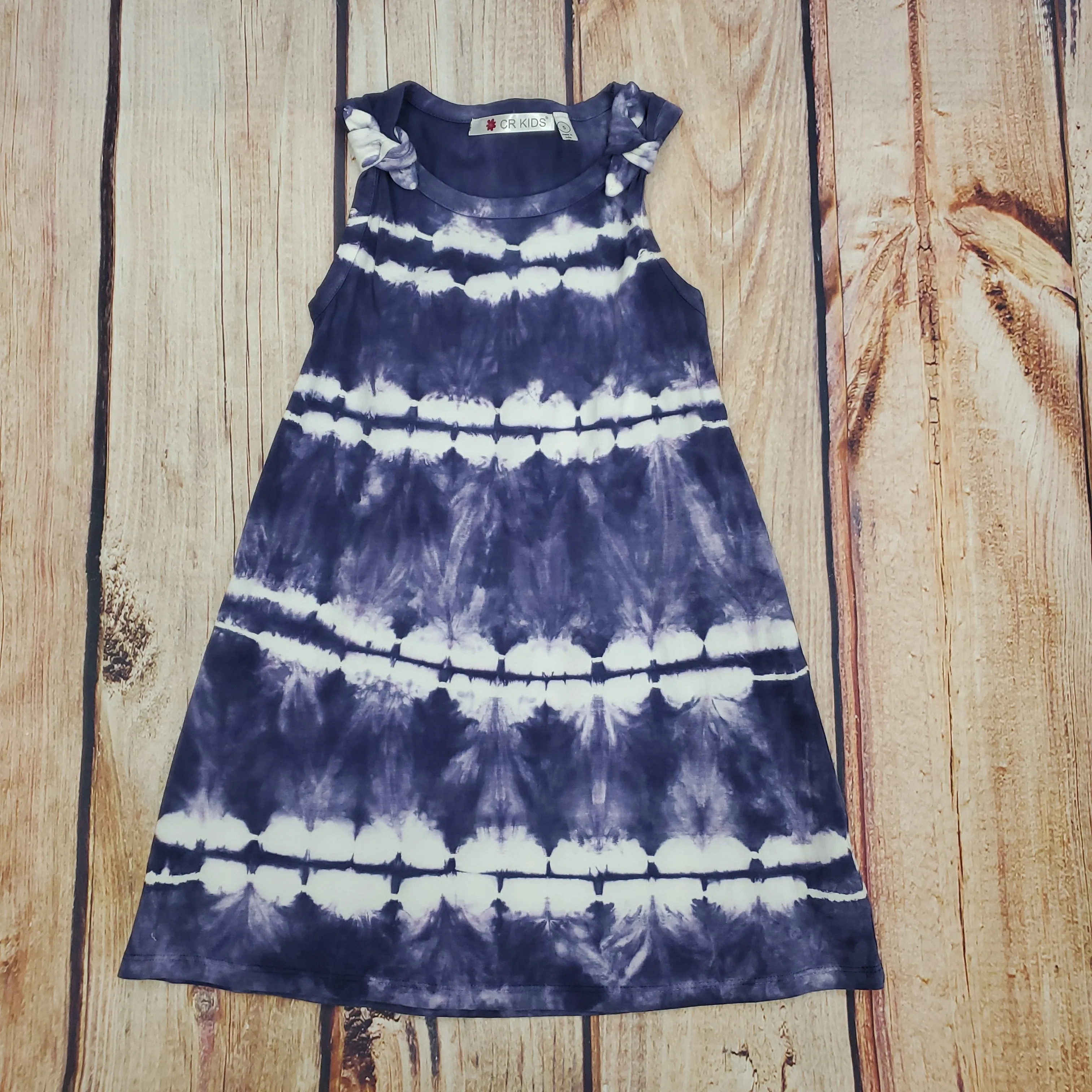 CR Sports Racer Back Navy Tie Dye Dress