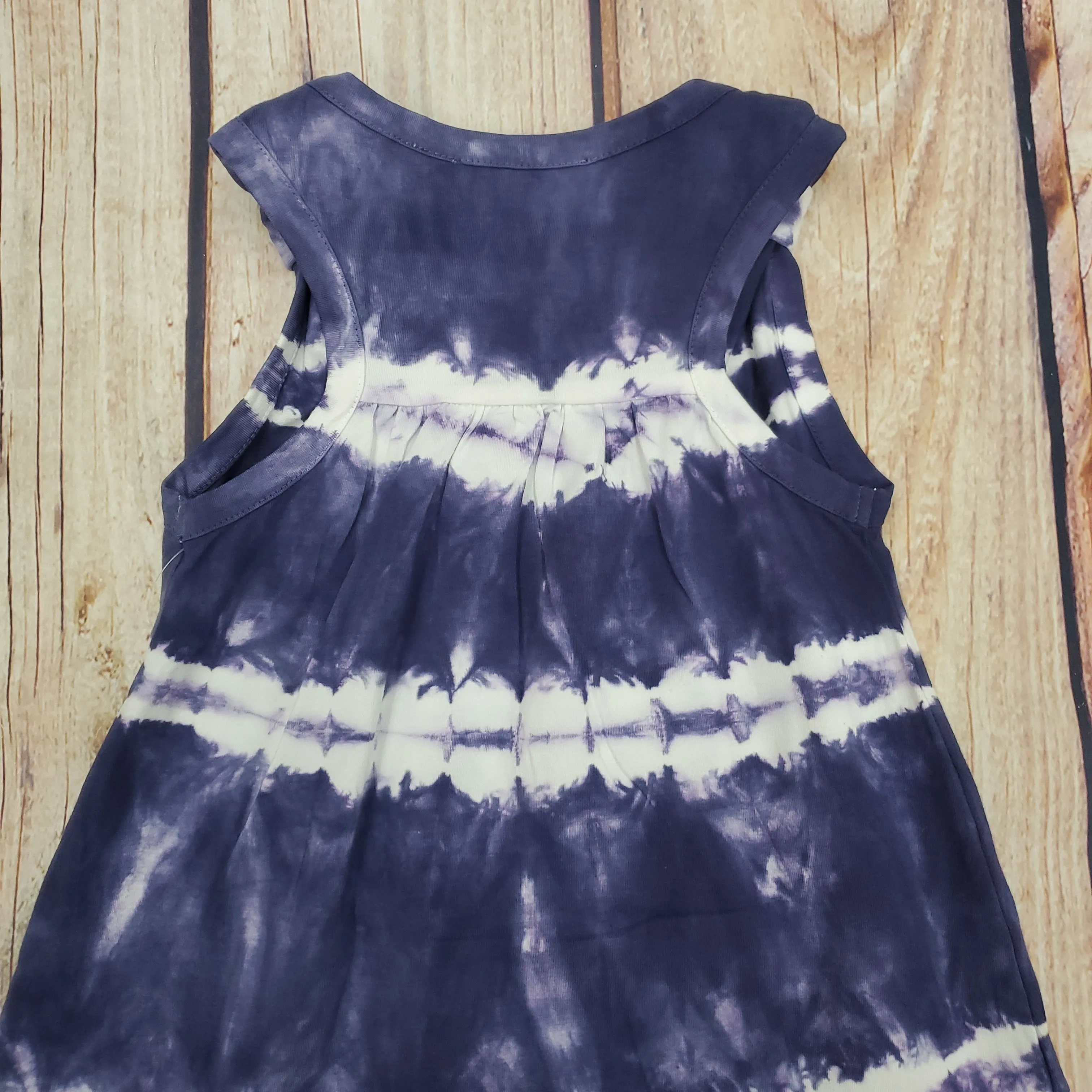 CR Sports Racer Back Navy Tie Dye Dress