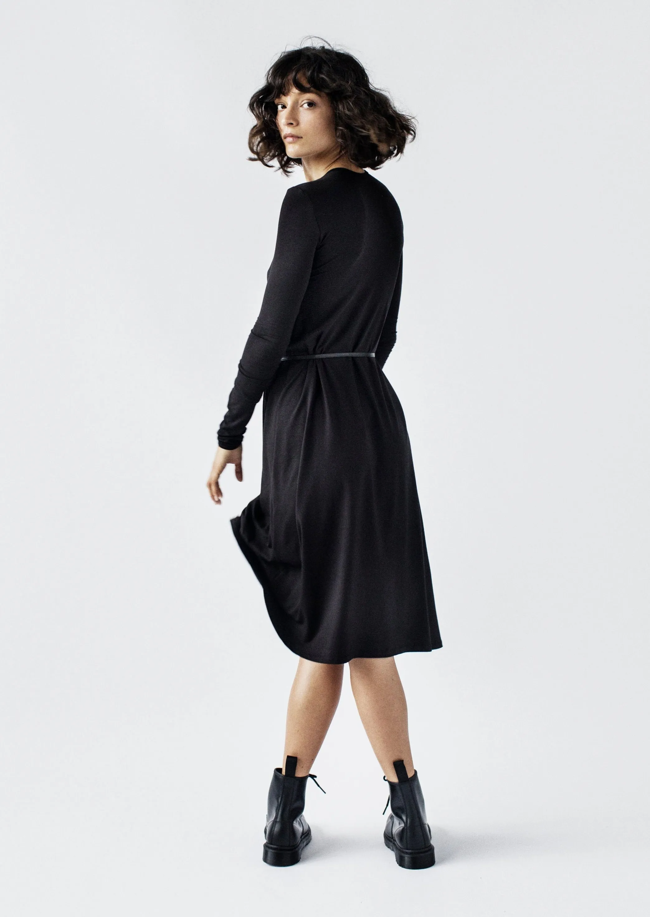 Cynthia Crew Neck A Line Dress