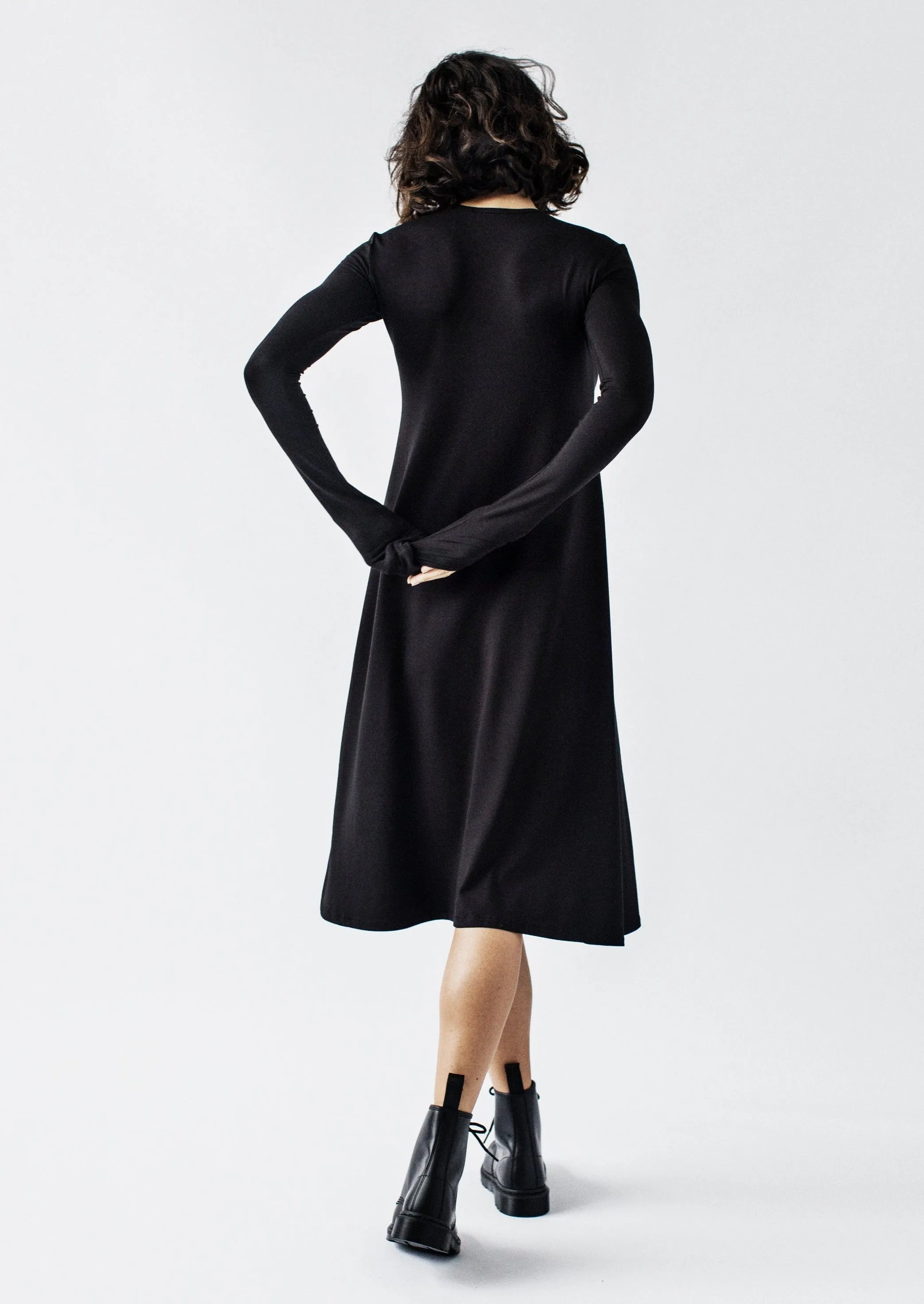 Cynthia Crew Neck A Line Dress