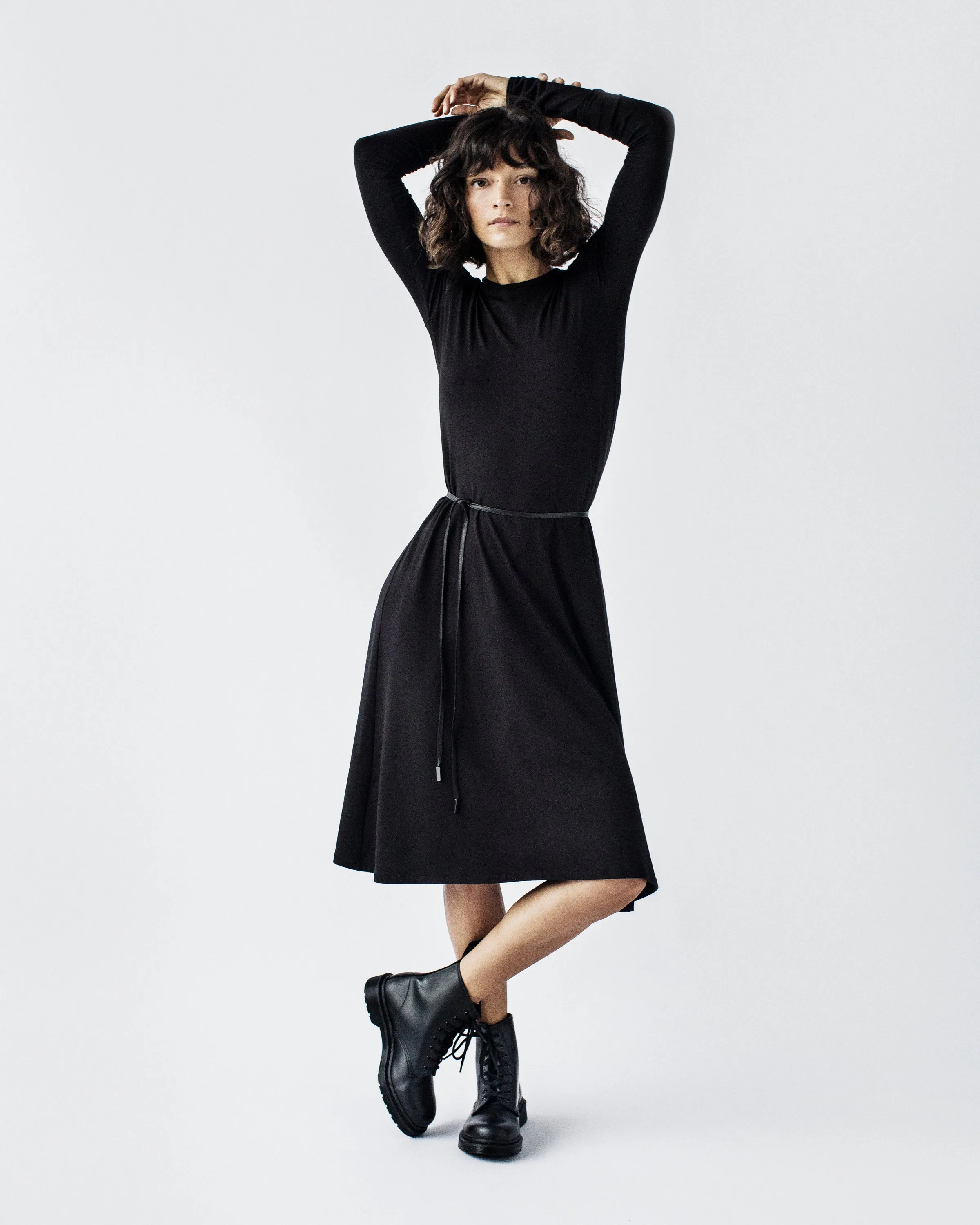 Cynthia Crew Neck A Line Dress