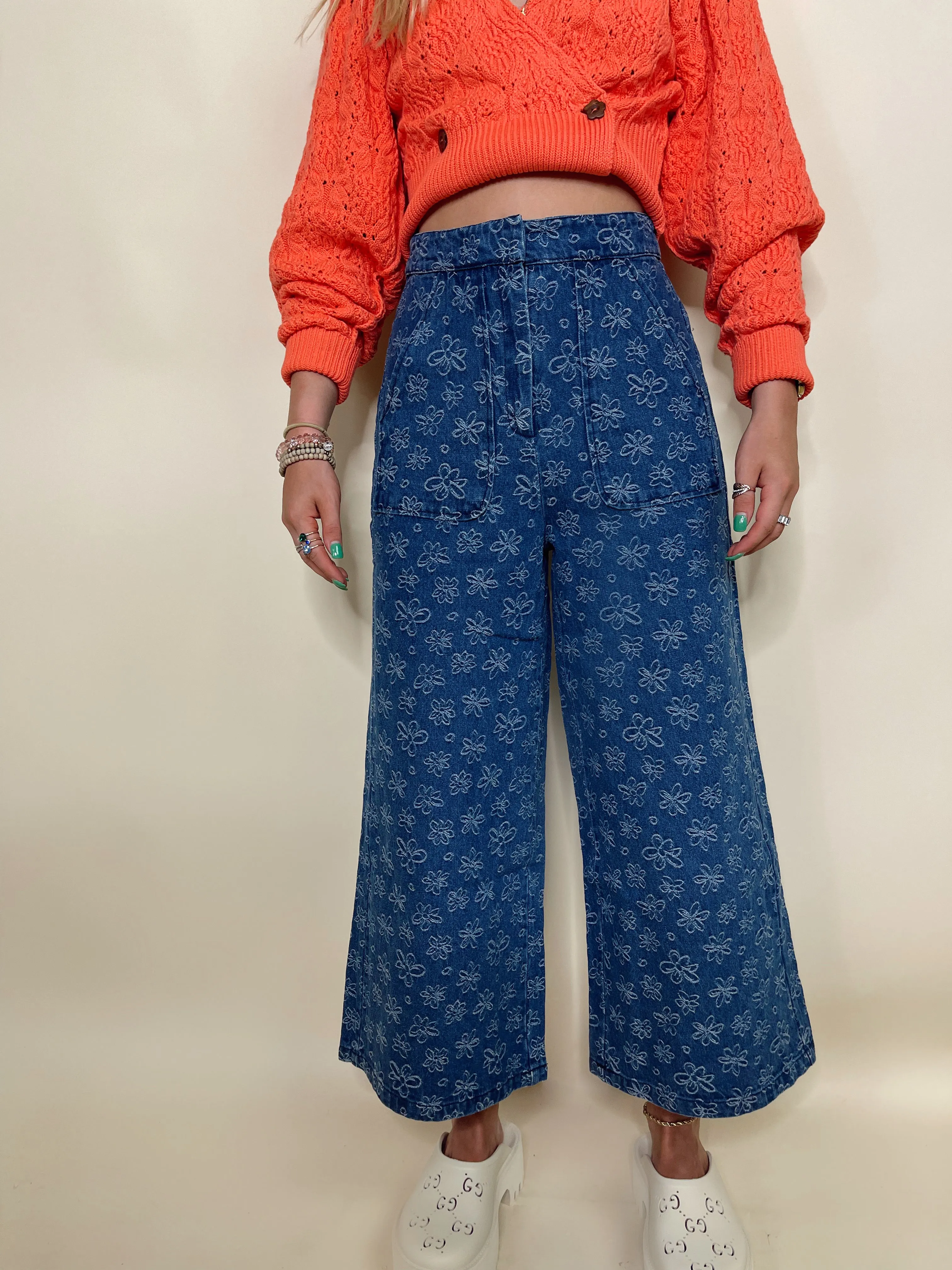 Daffodil Embroidered Culottes