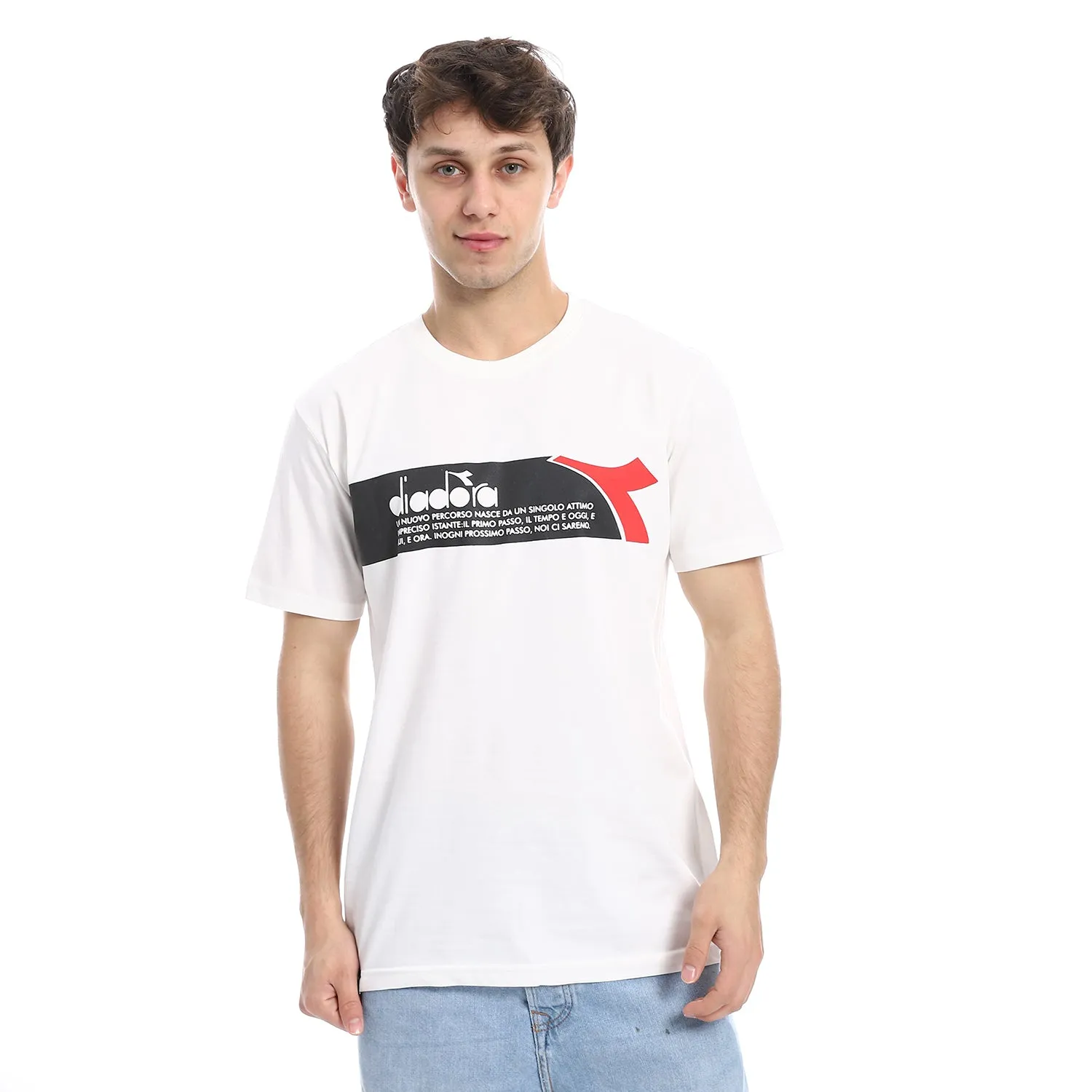 Diadora Men Cotton Printed  T-Shirt