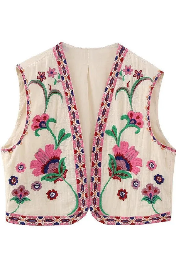 Emmaline Embroidered Vest