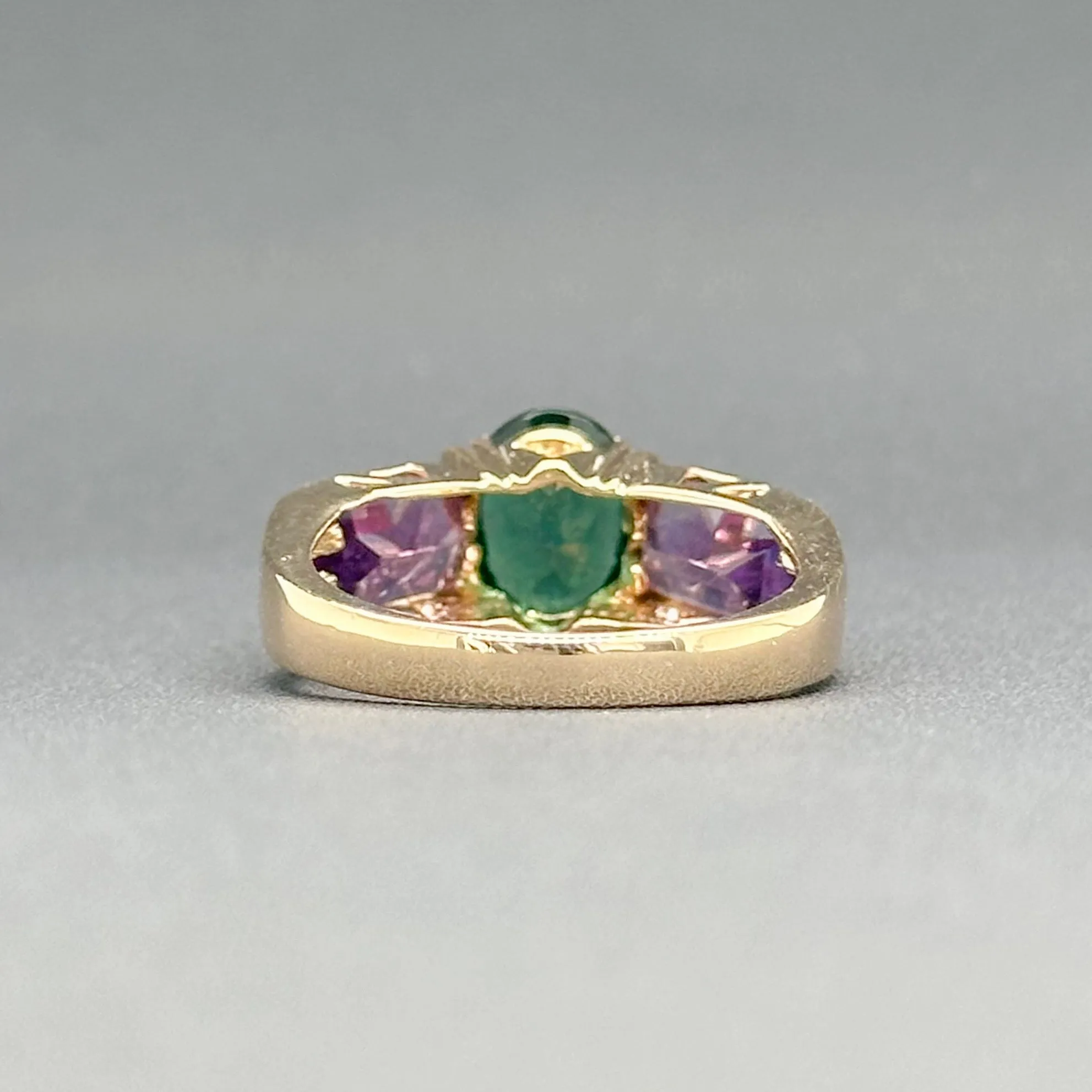 Estate 14K Y Gold 3.42ctw Multicolor Amethyst Ring