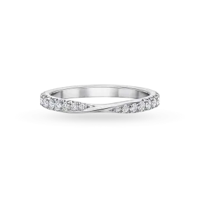 Eternity Cross Love Diamond Wedding Band Ring - WR008