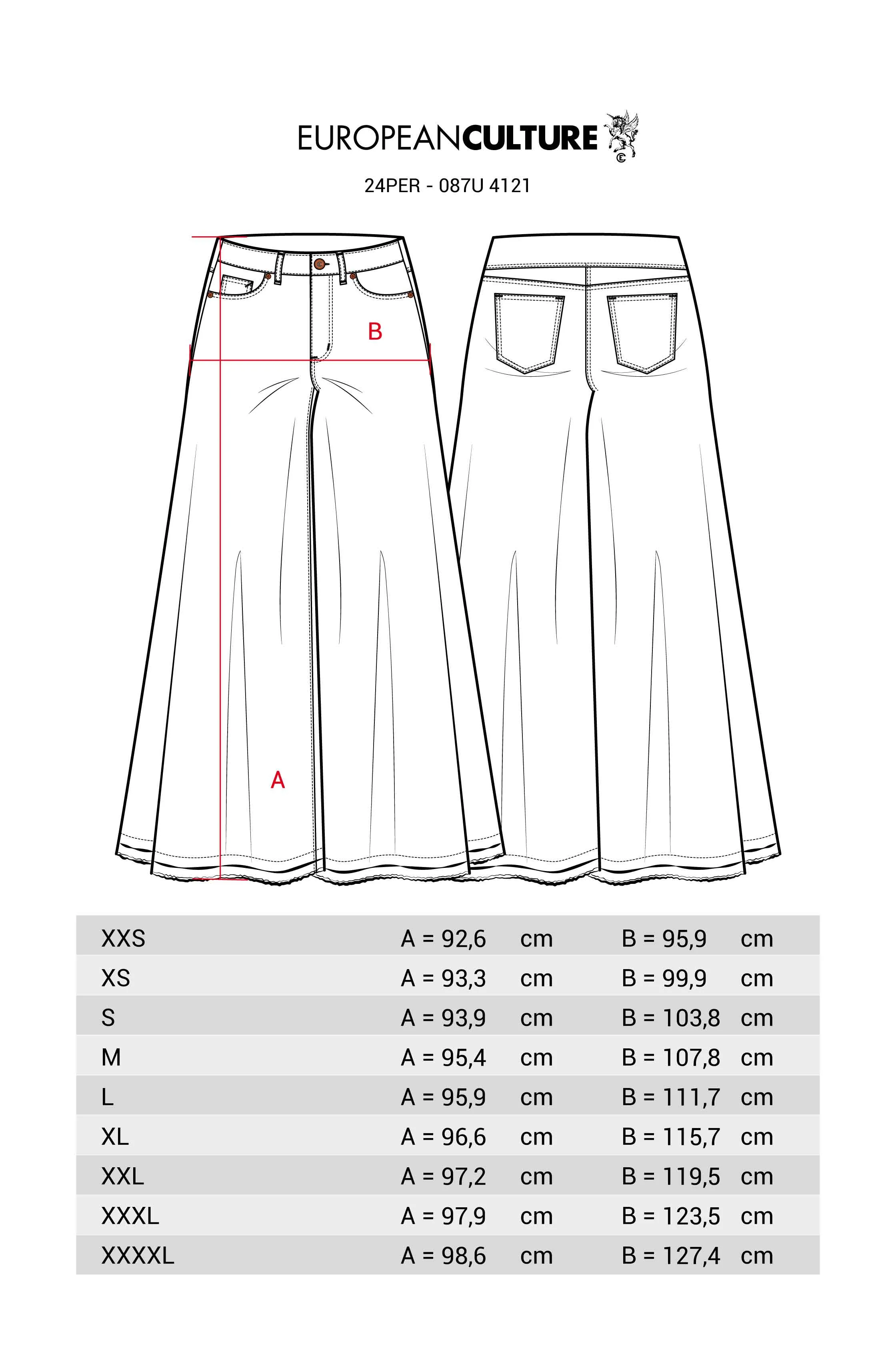 Five Pocket Wide-Leg Jeans Comfort Waist 087U 4121