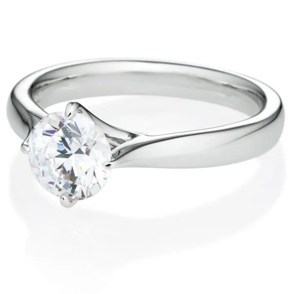 Four Prong Round Brilliant Engagement Ring [Setting Only] - EC021