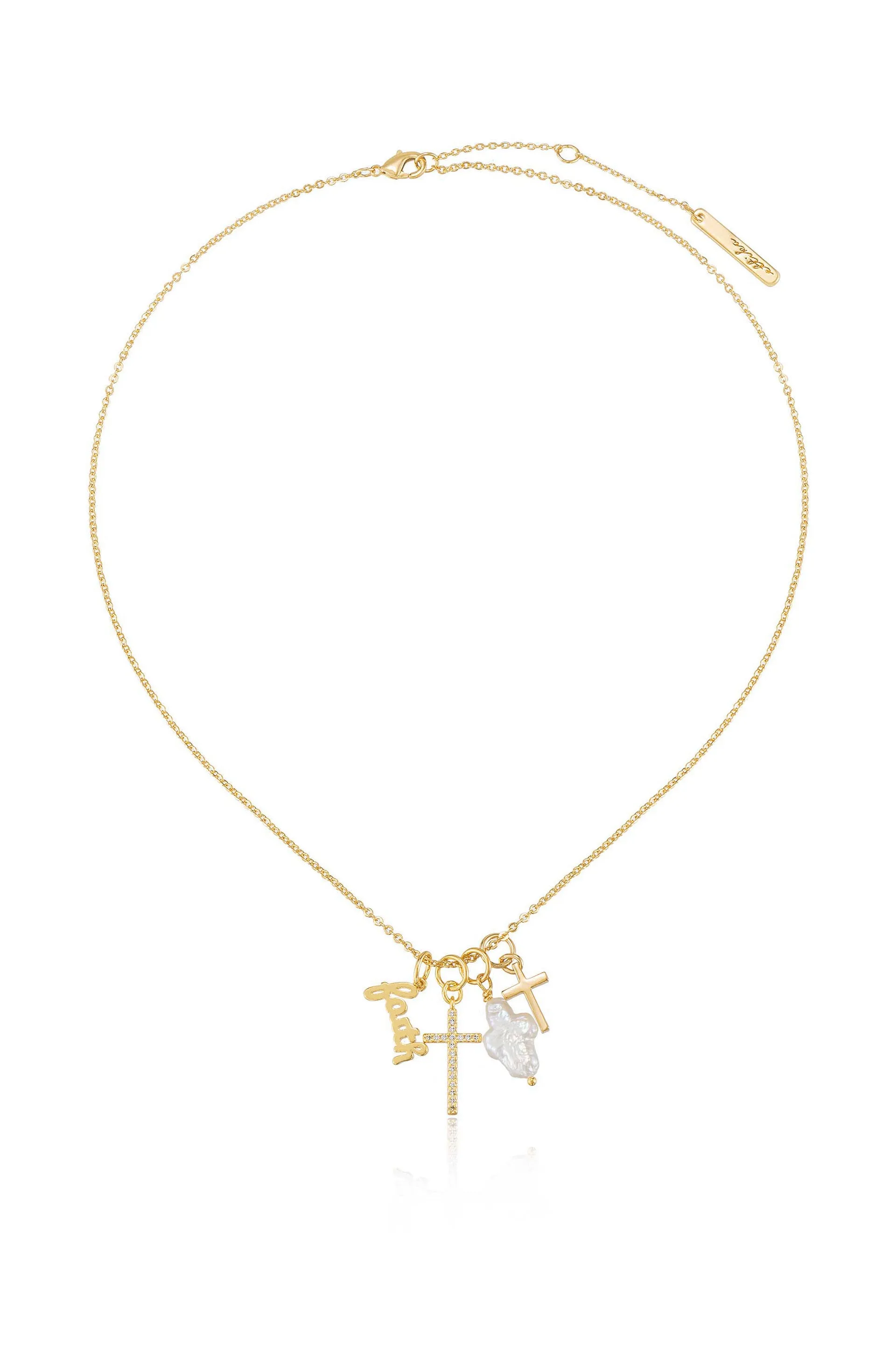 Gotta Have Faith 18k Gold Plated Interchangeable Charm Necklace