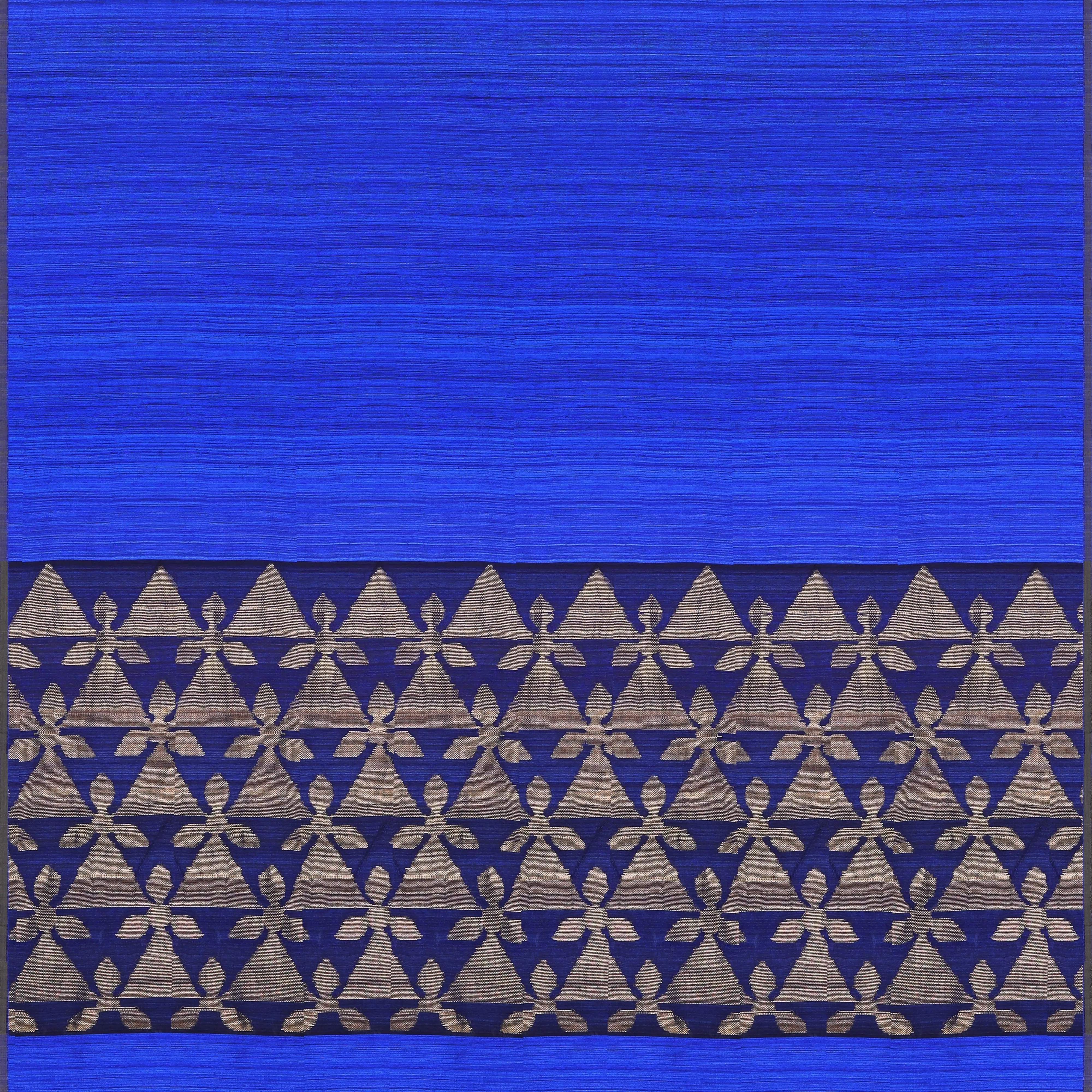 Handwoven Blue Matka Silk Saree - 1219T001062DSC