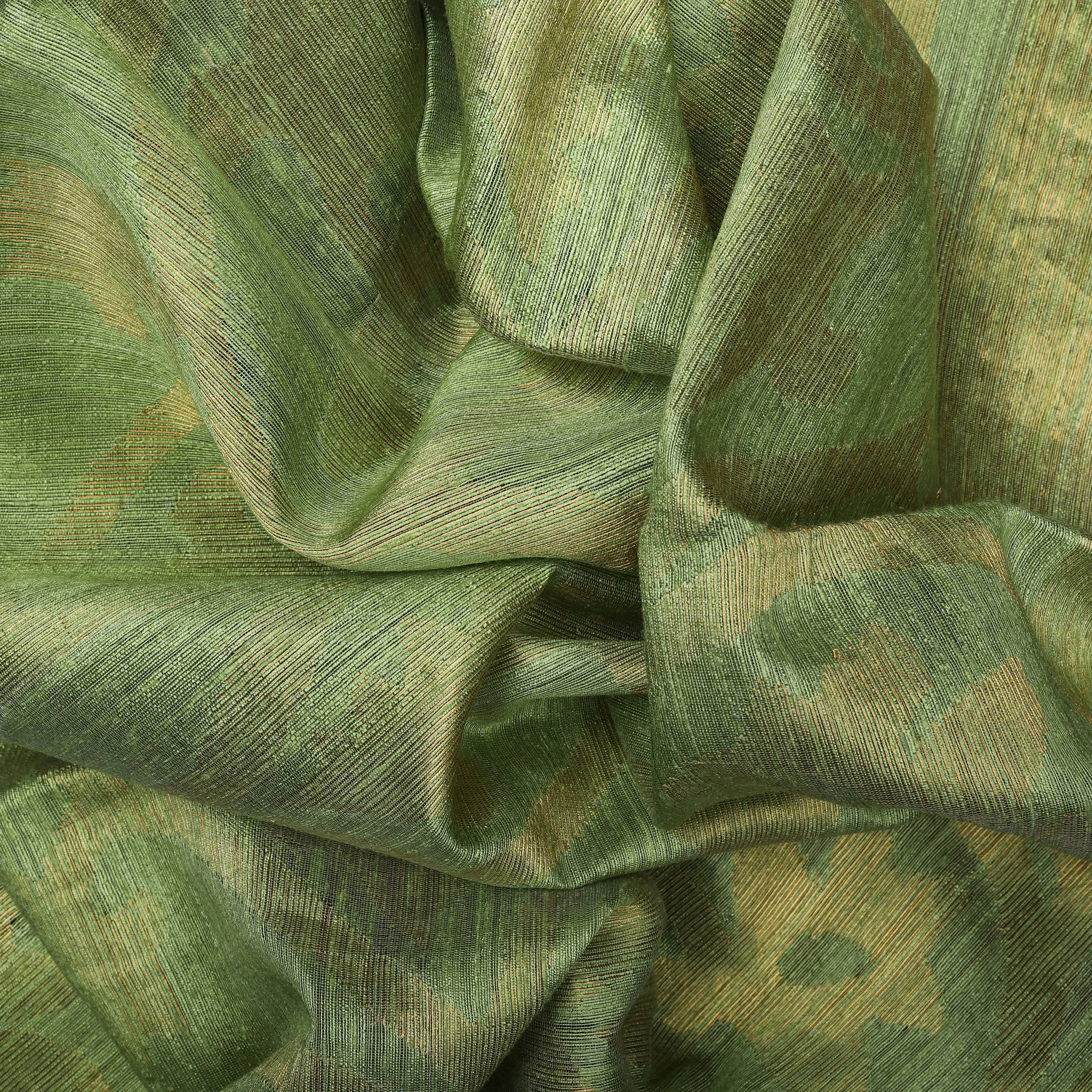 Handwoven Green Matka Silk Saree - 1207T001066DSC