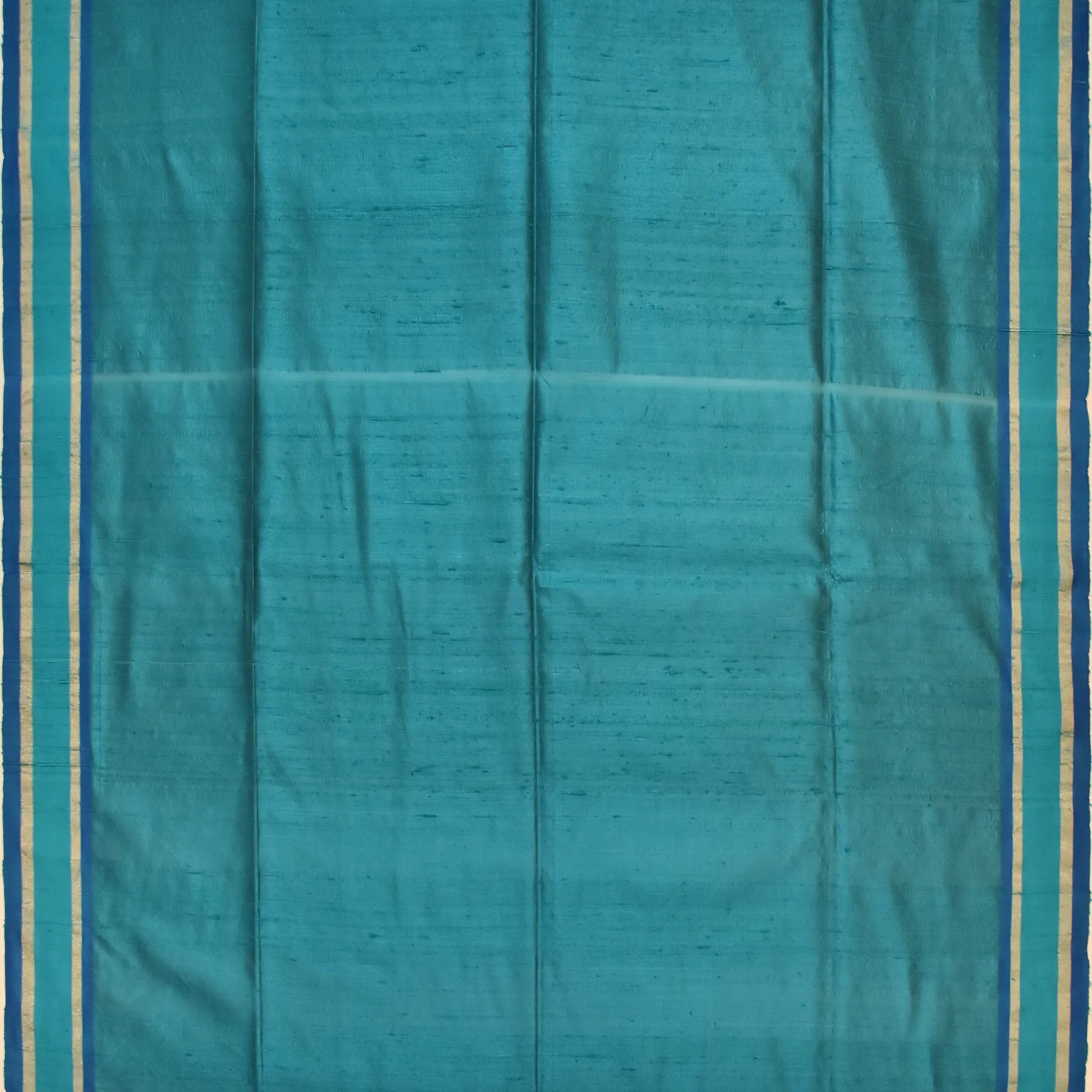 Handwoven Green with Firozi Silk Cotton Saree - 331N005096DSS