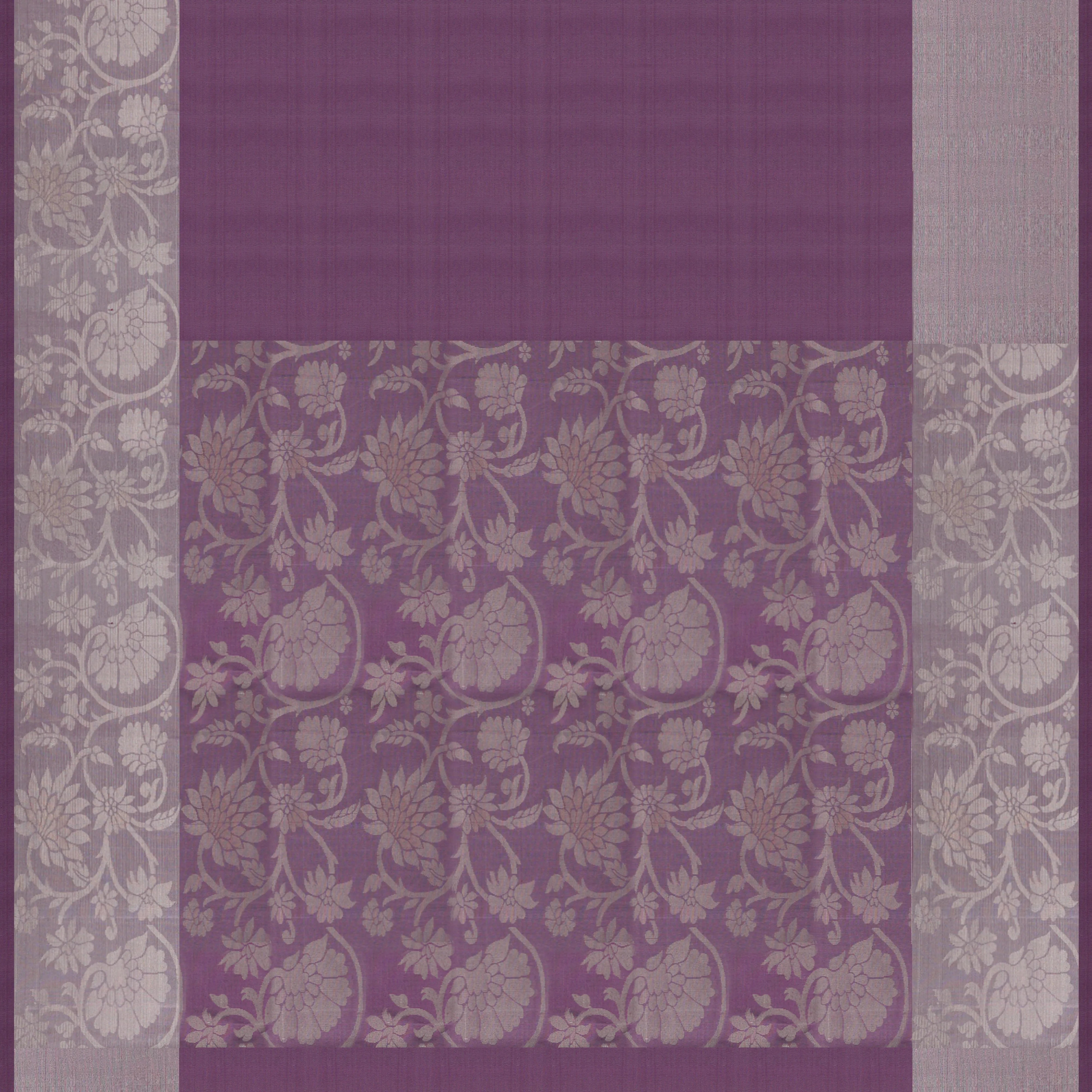 Handwoven Lavender Soft Silk Saree - 1757T009273DSC