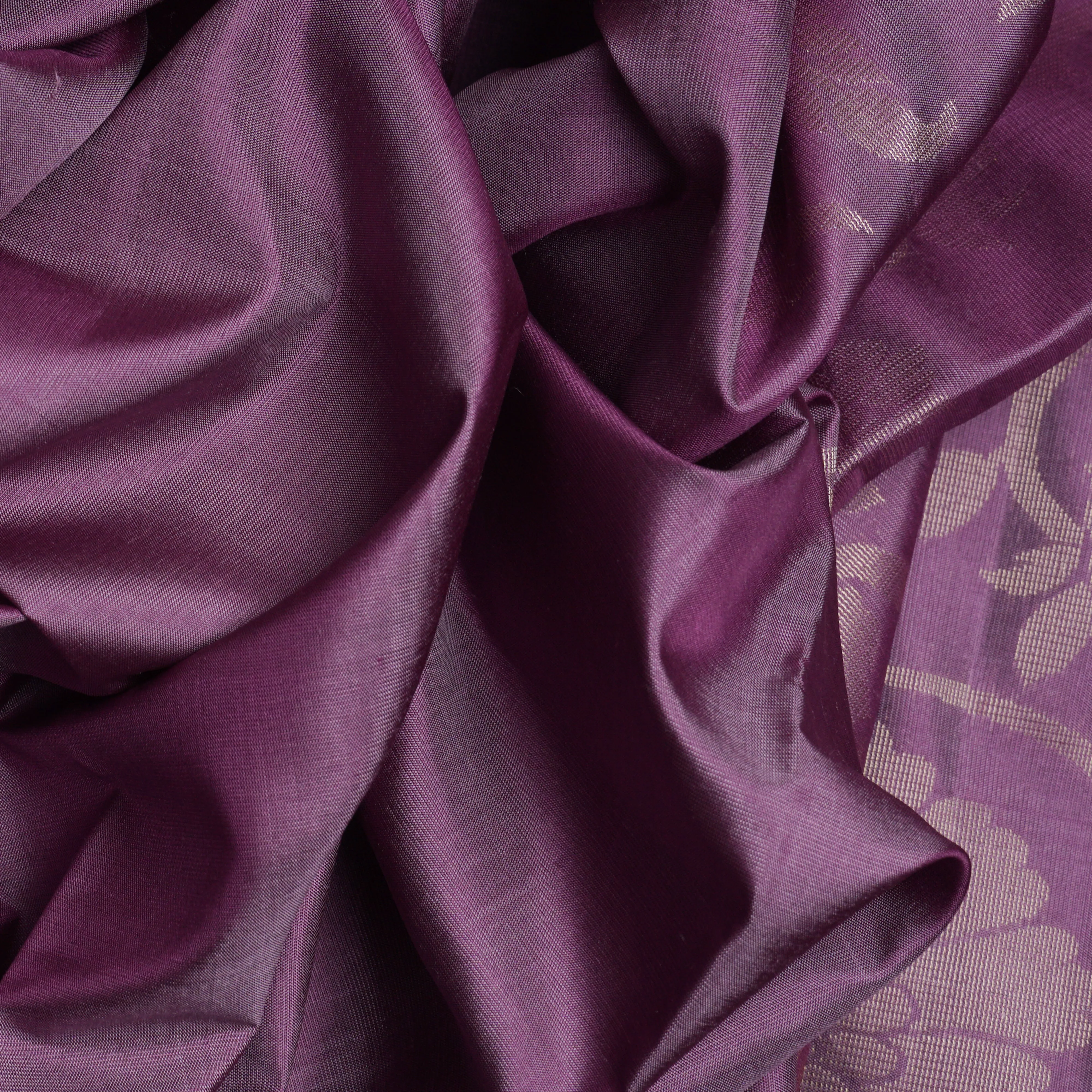 Handwoven Lavender Soft Silk Saree - 1757T009273DSC