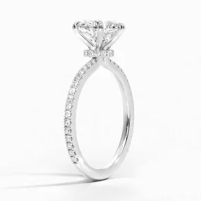 Heart Demi Diamond Engagement Ring [Setting Only] - EC110H