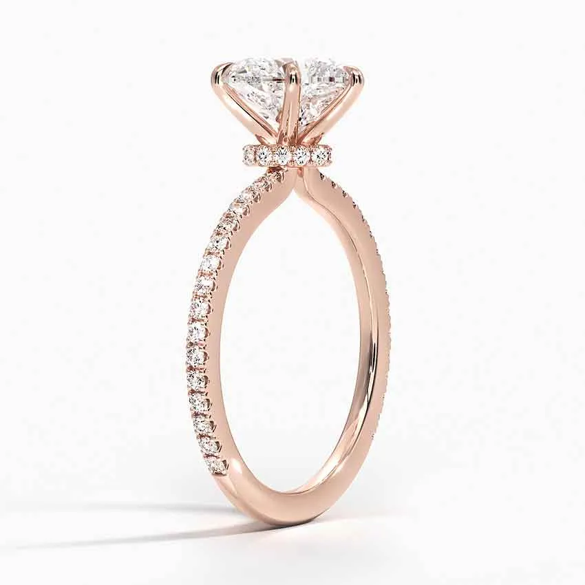 Heart Demi Diamond Engagement Ring [Setting Only] - EC110H