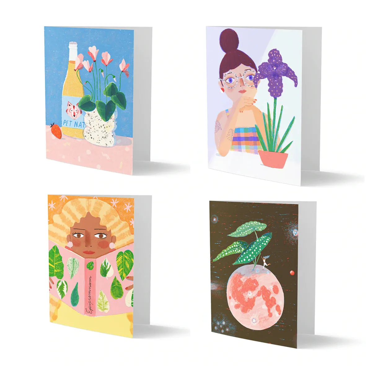 House Plants - Mini Card - Set Of 8