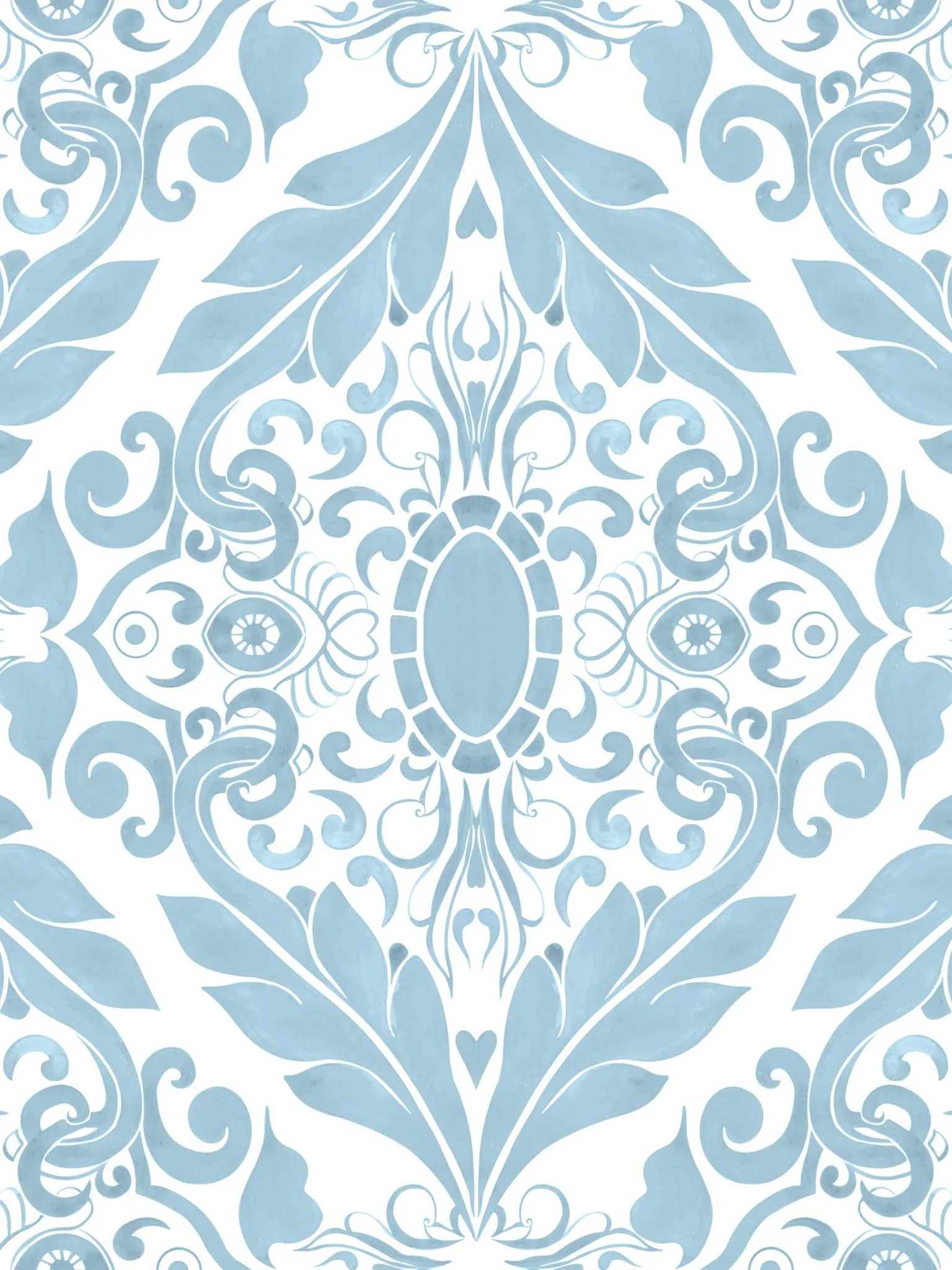 Ice Blue Filigree Classic Robe