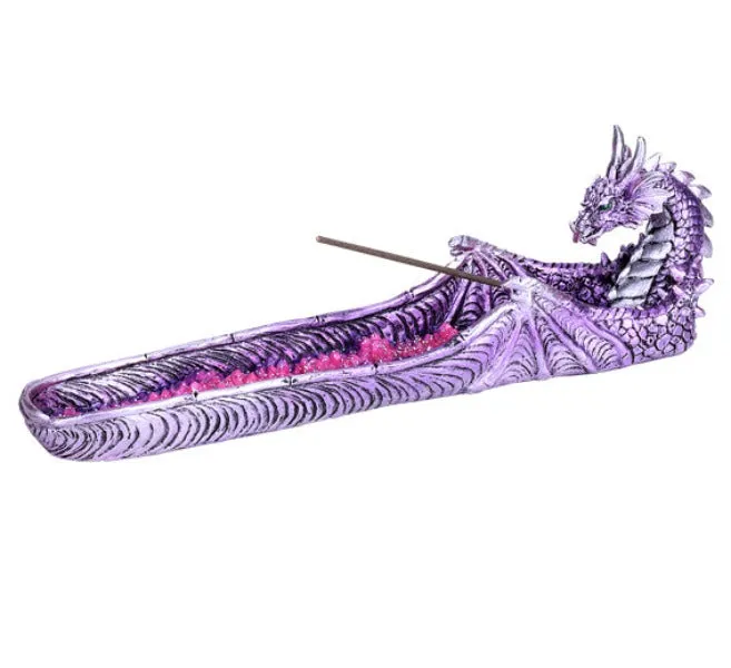 Incense Burner - Dragon Purple