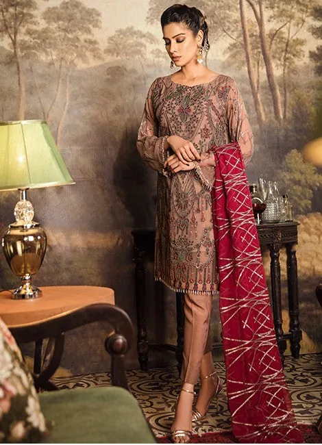 Iznik Desert Dus Embroidered Chiffon dress wedding collection