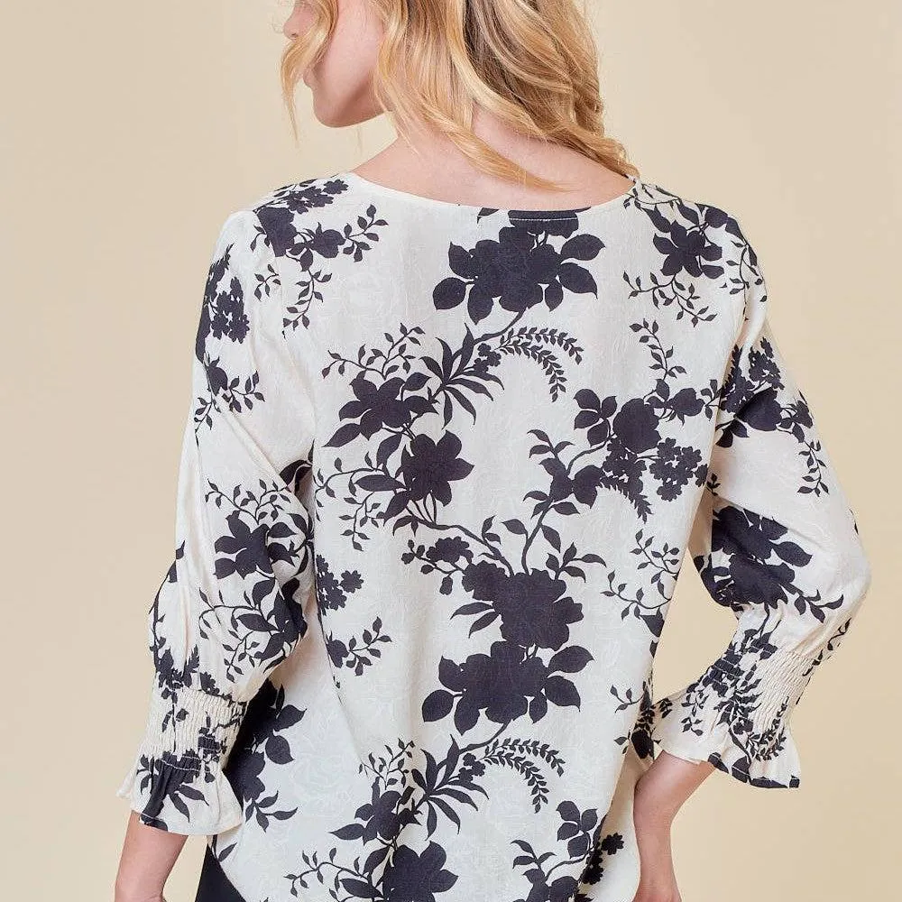 Jackie Floral Jacquard Blouse