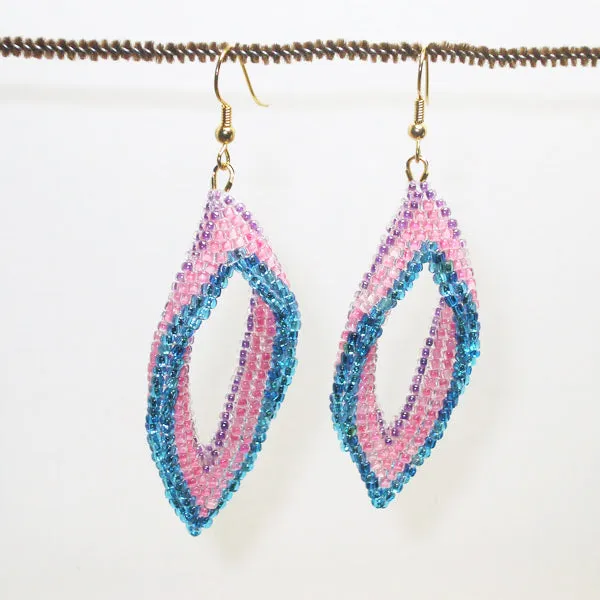 Keva Russian Peyote Leaf Earrings