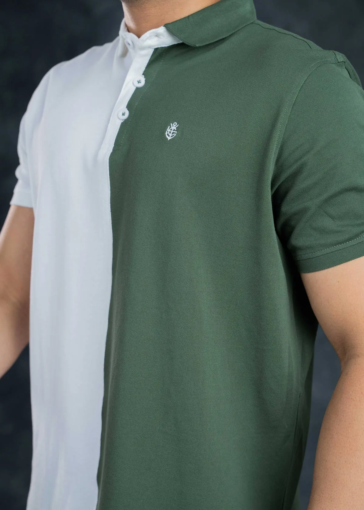 LCY | Monochrome Contrast Pique Polo