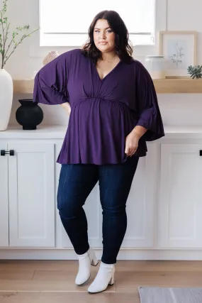 Love On The Line V-Neck Peplum Blouse