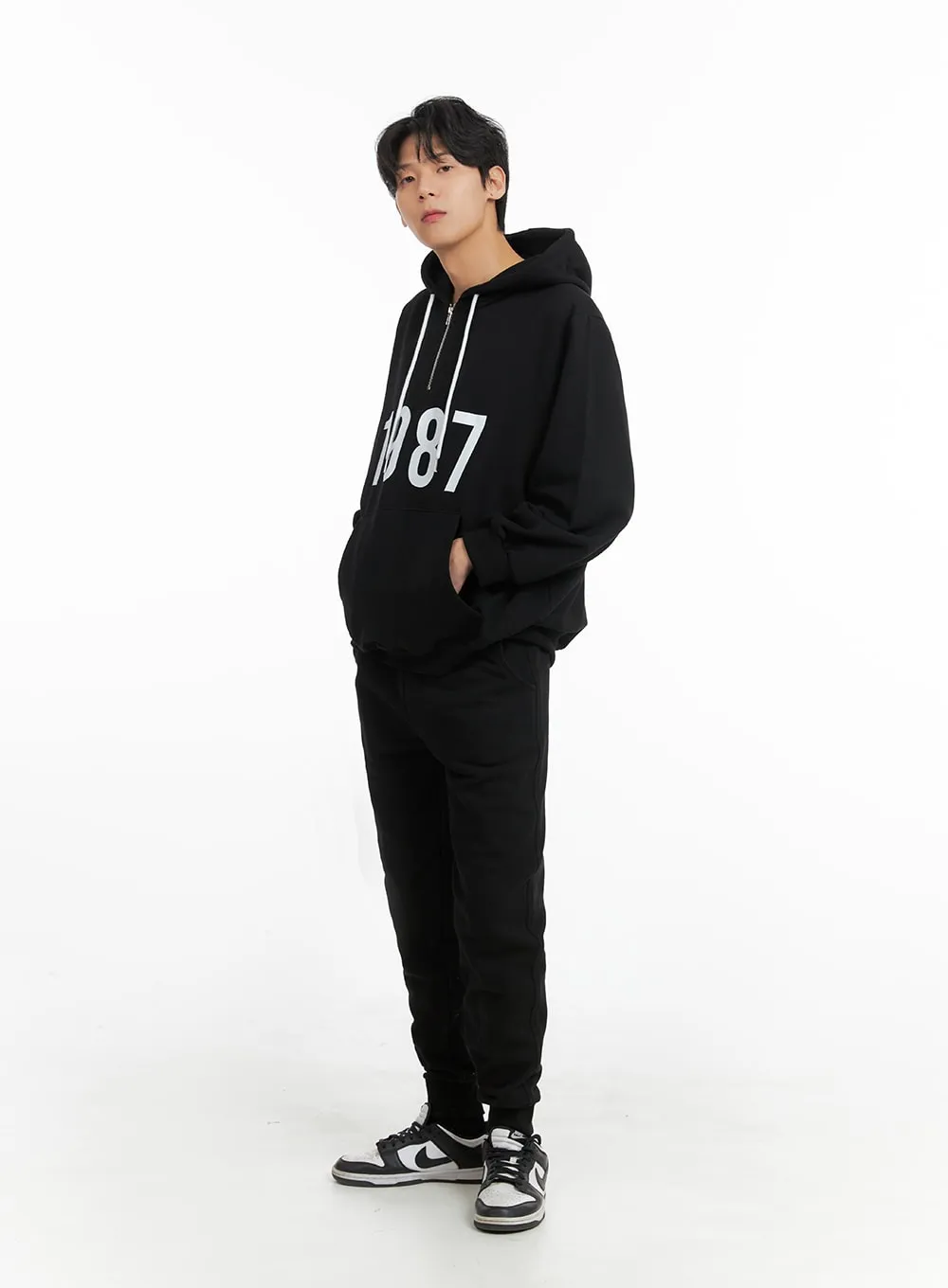 Men's Hooded Sweatshirt with Zip IA401