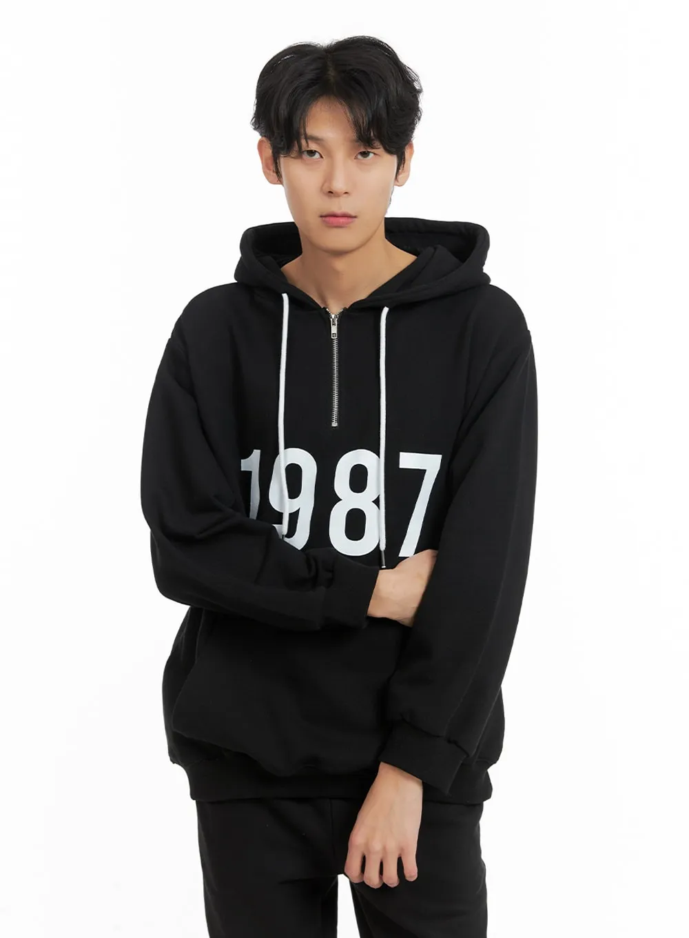 Men's Hooded Sweatshirt with Zip IA401