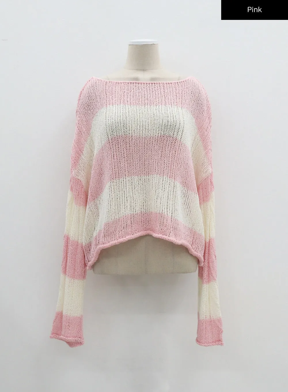 Mesh Stripe Sweater BA310