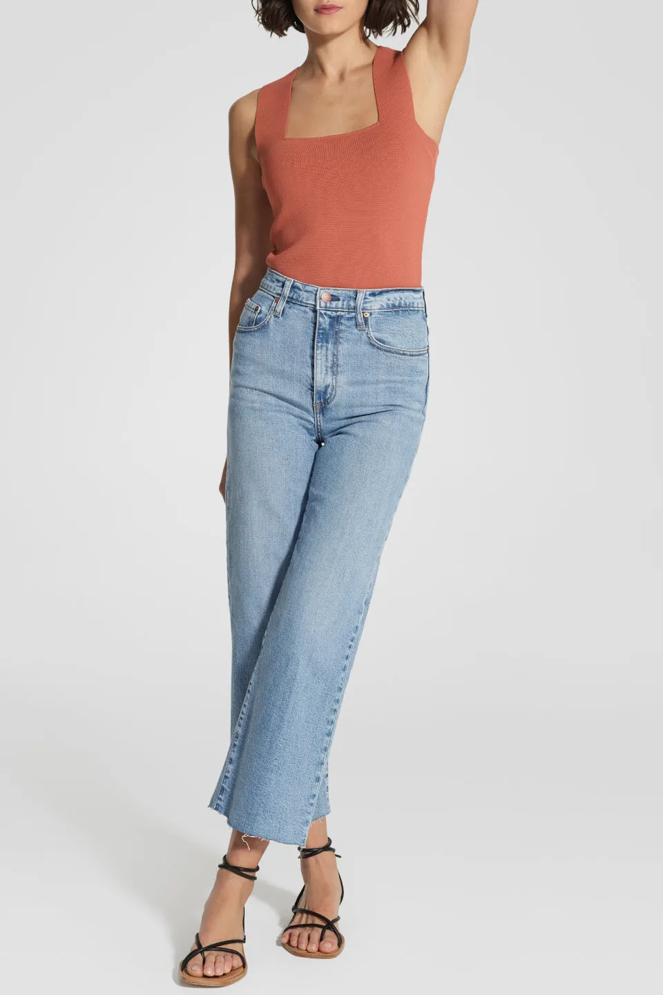 Milla Blue Ripple Wide Leg Denim Jean