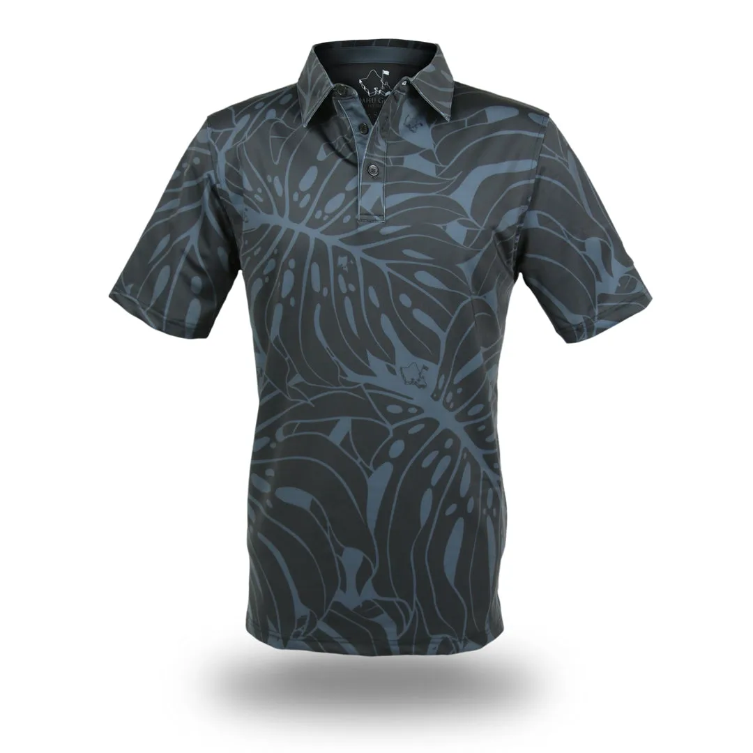 Monstera 2.0 Obsidian Black - OGA Men's Polo - Black