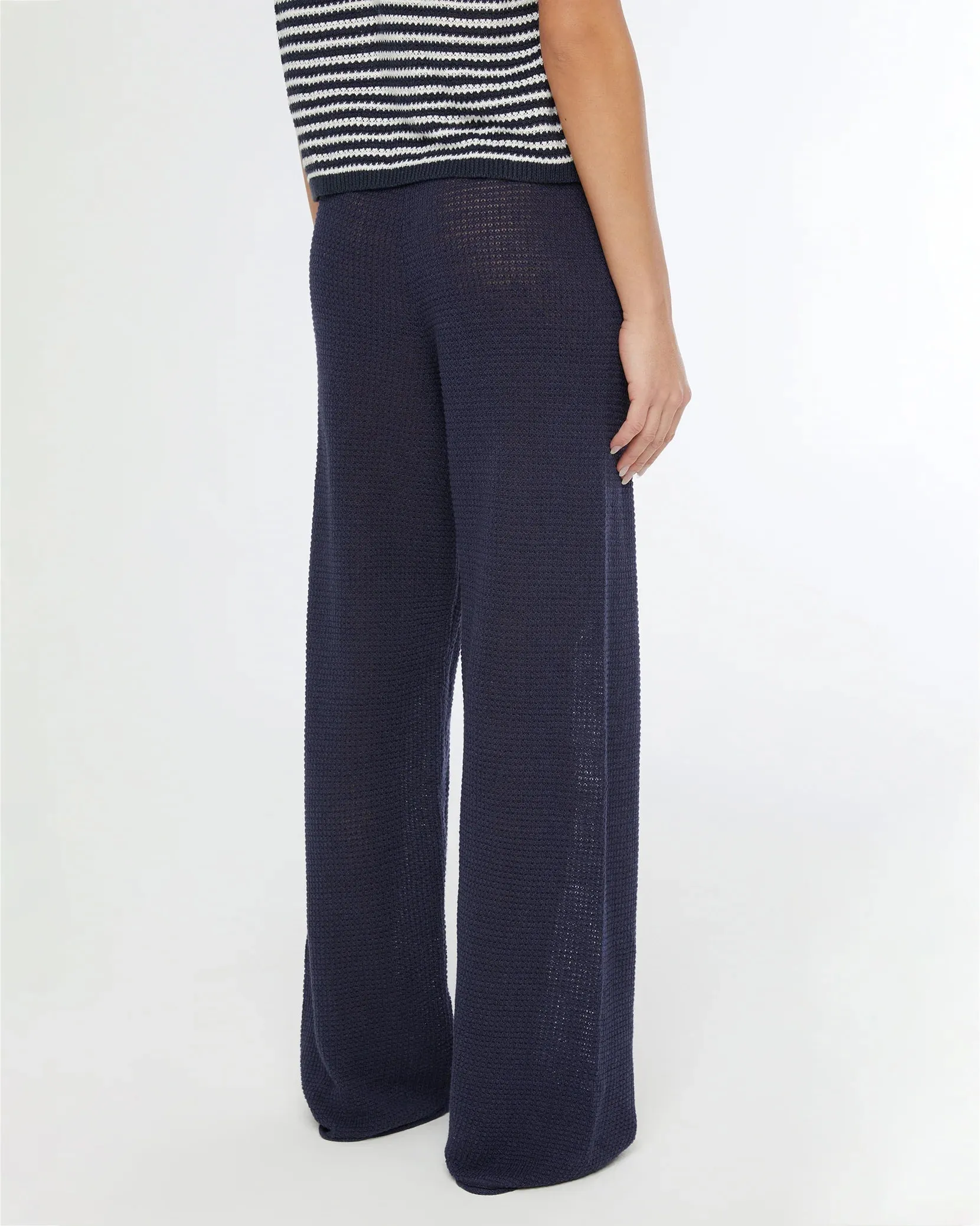 Onia Linen Knit Drawstring Pant Deep Navy