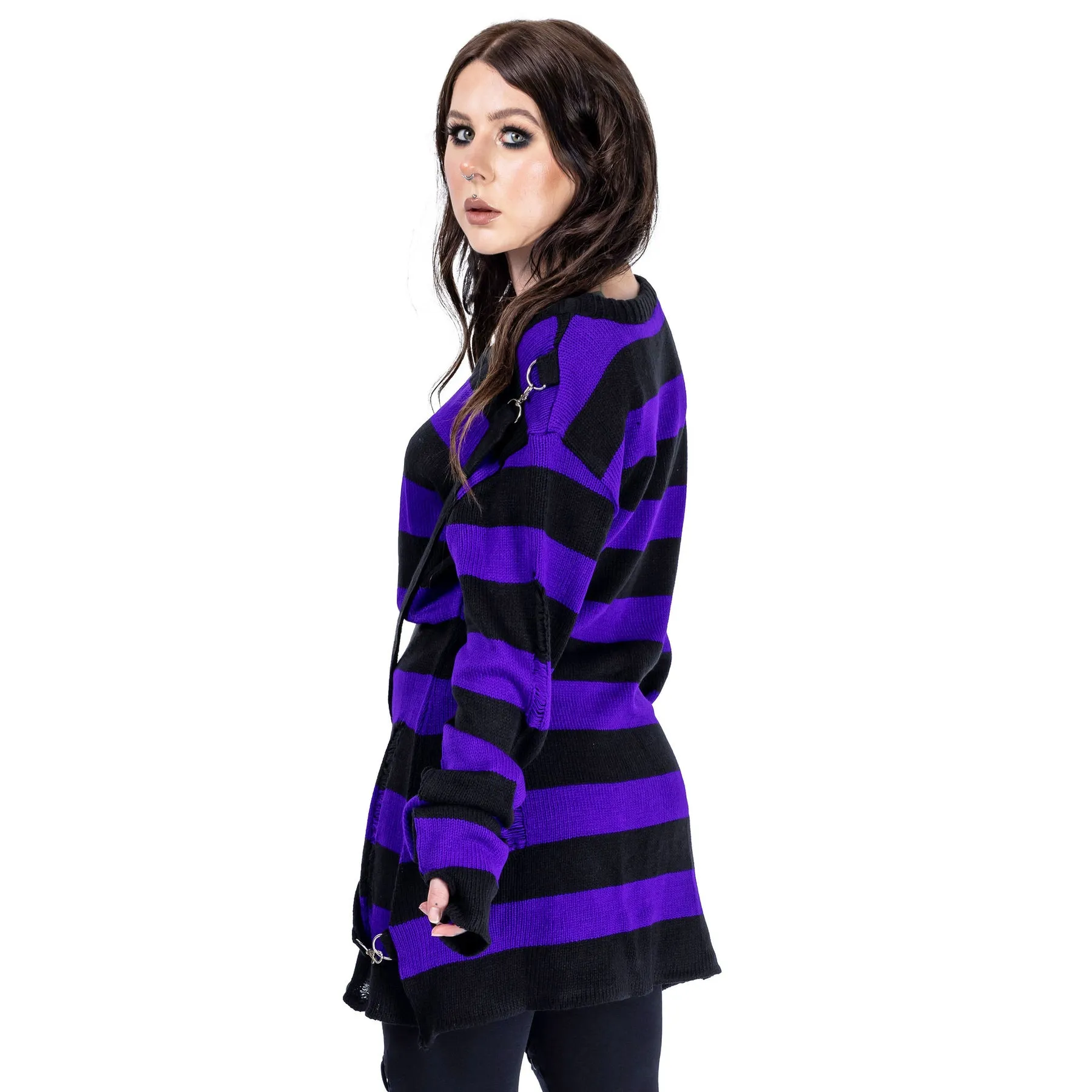 ORIANA JUMPER - BLACK/PURPLE