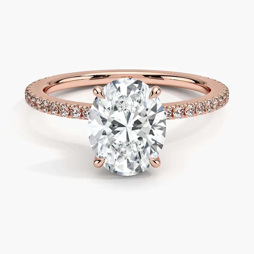 Oval Demi Diamond Engagement Ring [Setting Only] - EC110O