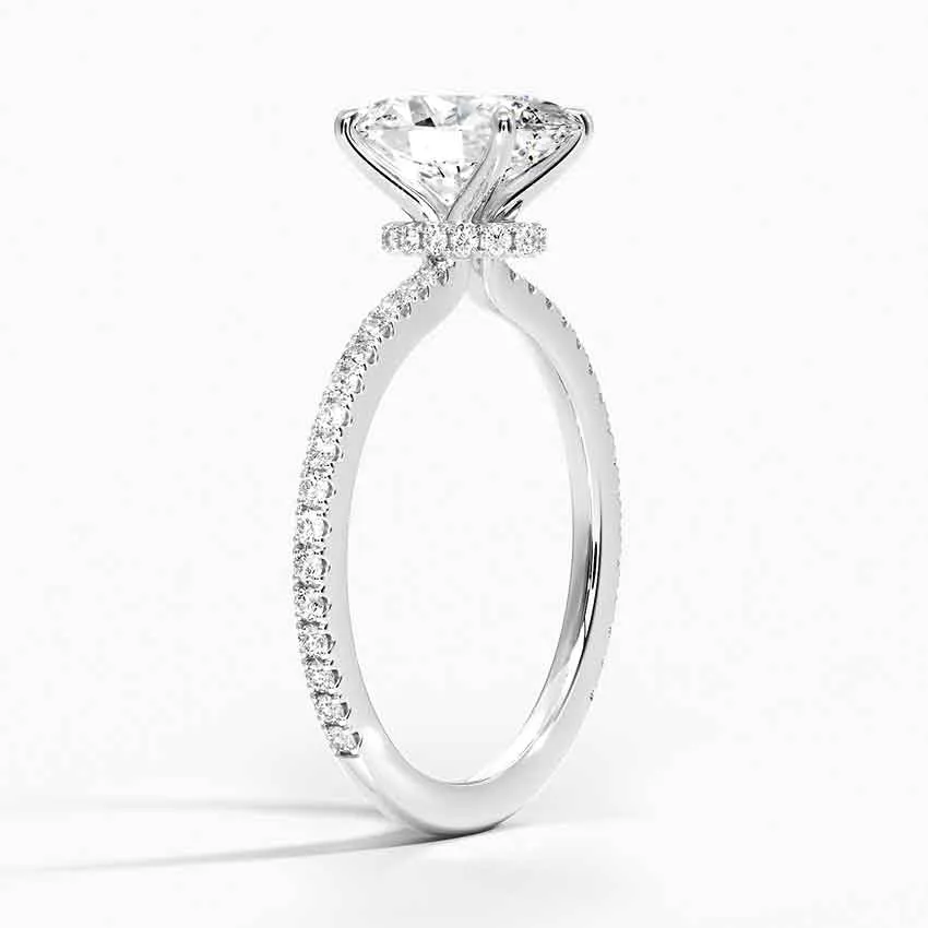 Oval Demi Diamond Engagement Ring [Setting Only] - EC110O