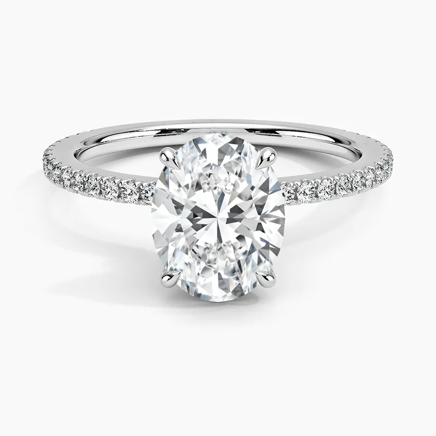 Oval Demi Diamond Engagement Ring [Setting Only] - EC110O