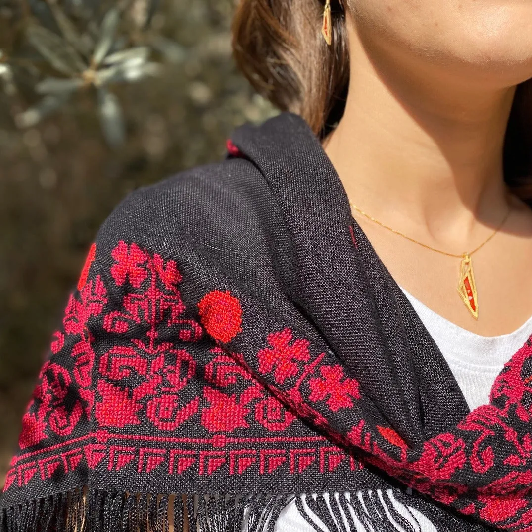 Palestine Map Necklace 21k Gold Plated | Stones from Falasteen