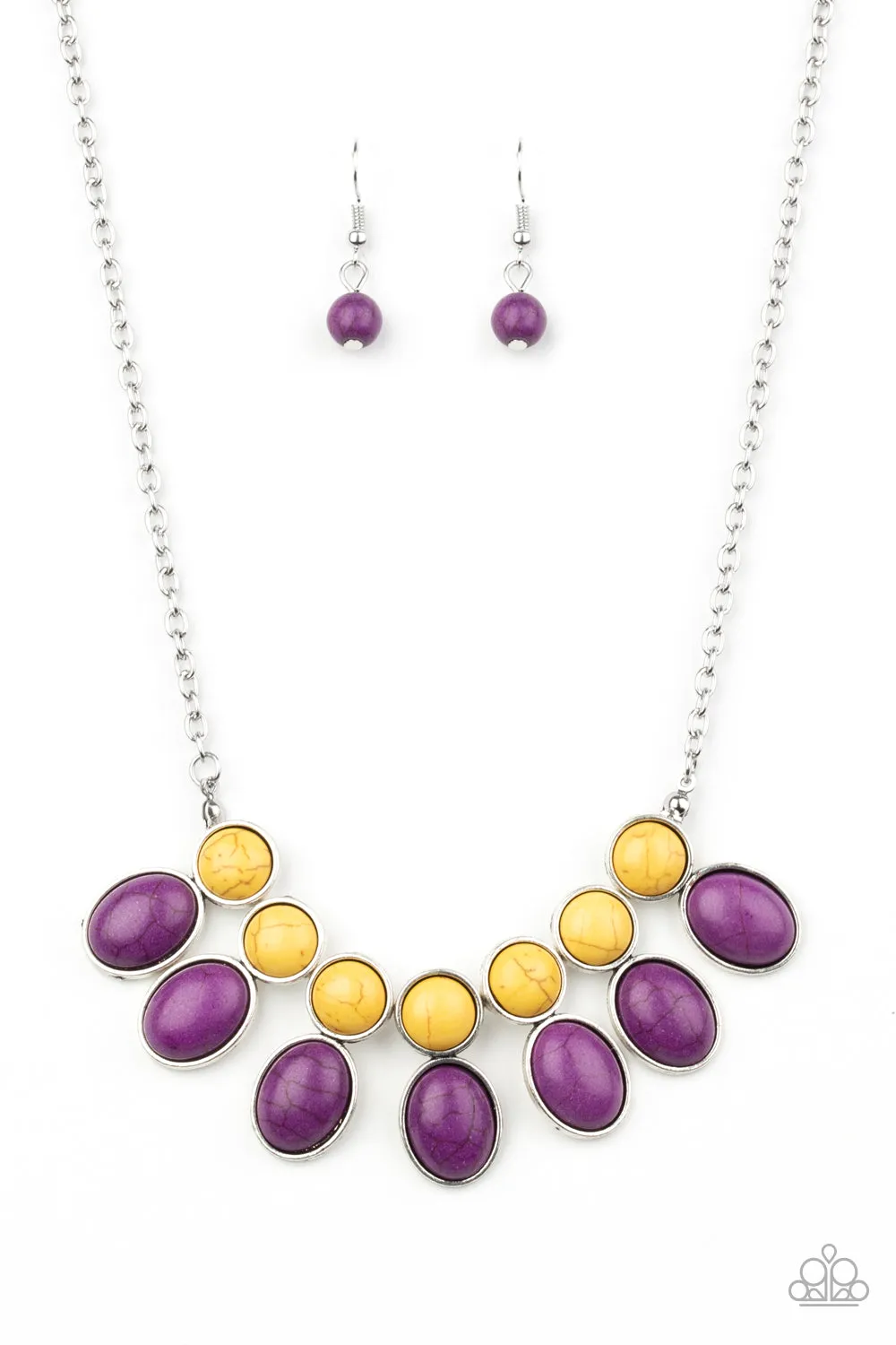 Paparazzi Accessories - Environmental Impact #N493 Box 5 - Purple Necklace