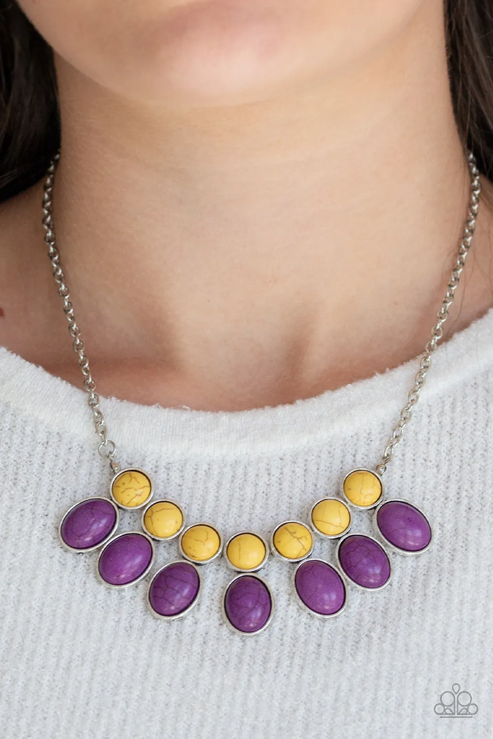 Paparazzi Accessories - Environmental Impact #N493 Box 5 - Purple Necklace