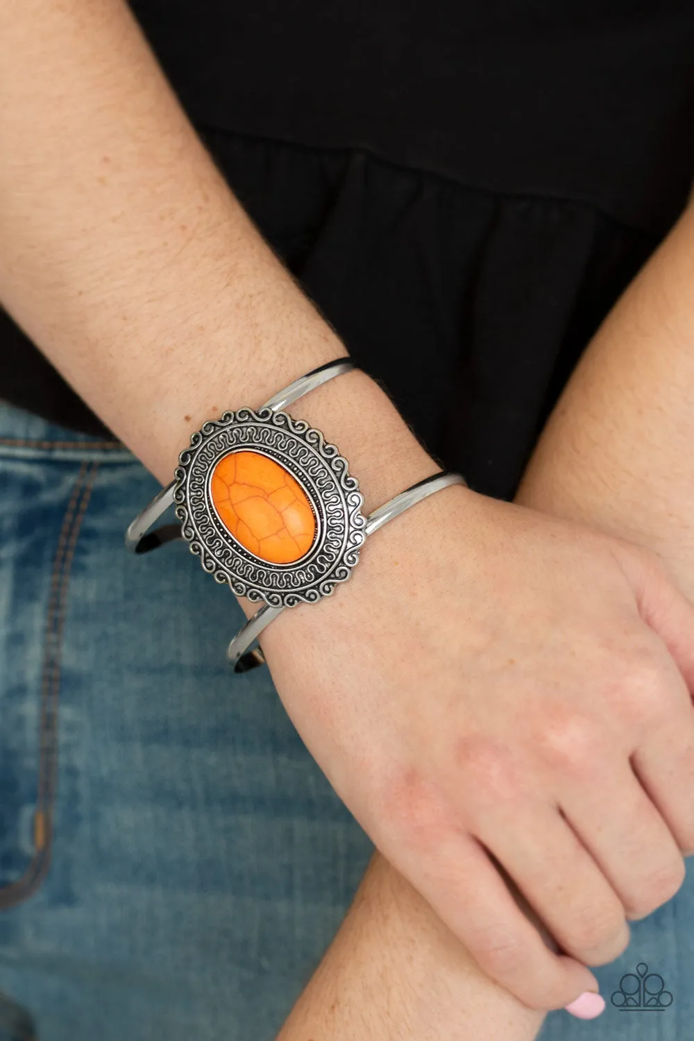 Paparazzi Bracelet ~ Extra EMPRESS-ive - Orange