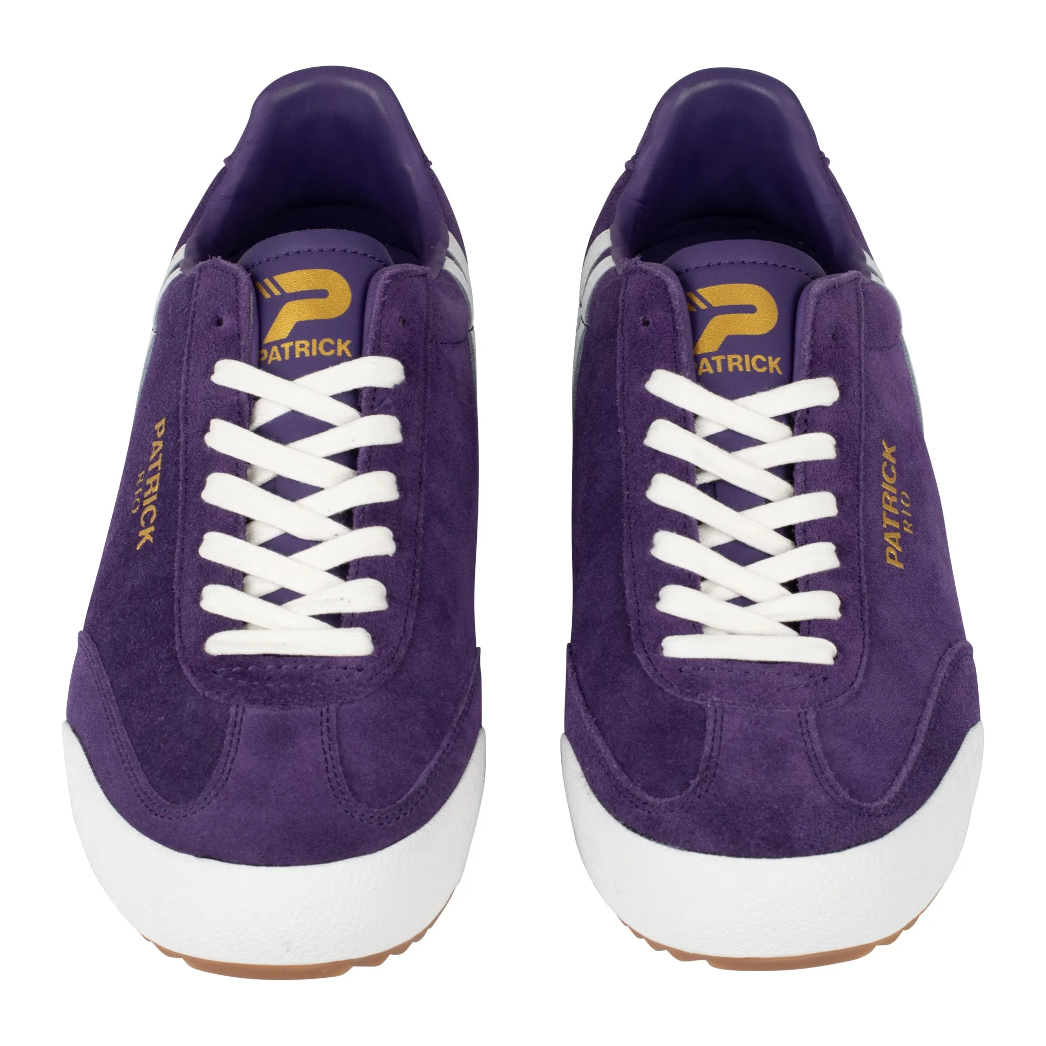 Patrick Rio Suede Trainers Purple/White