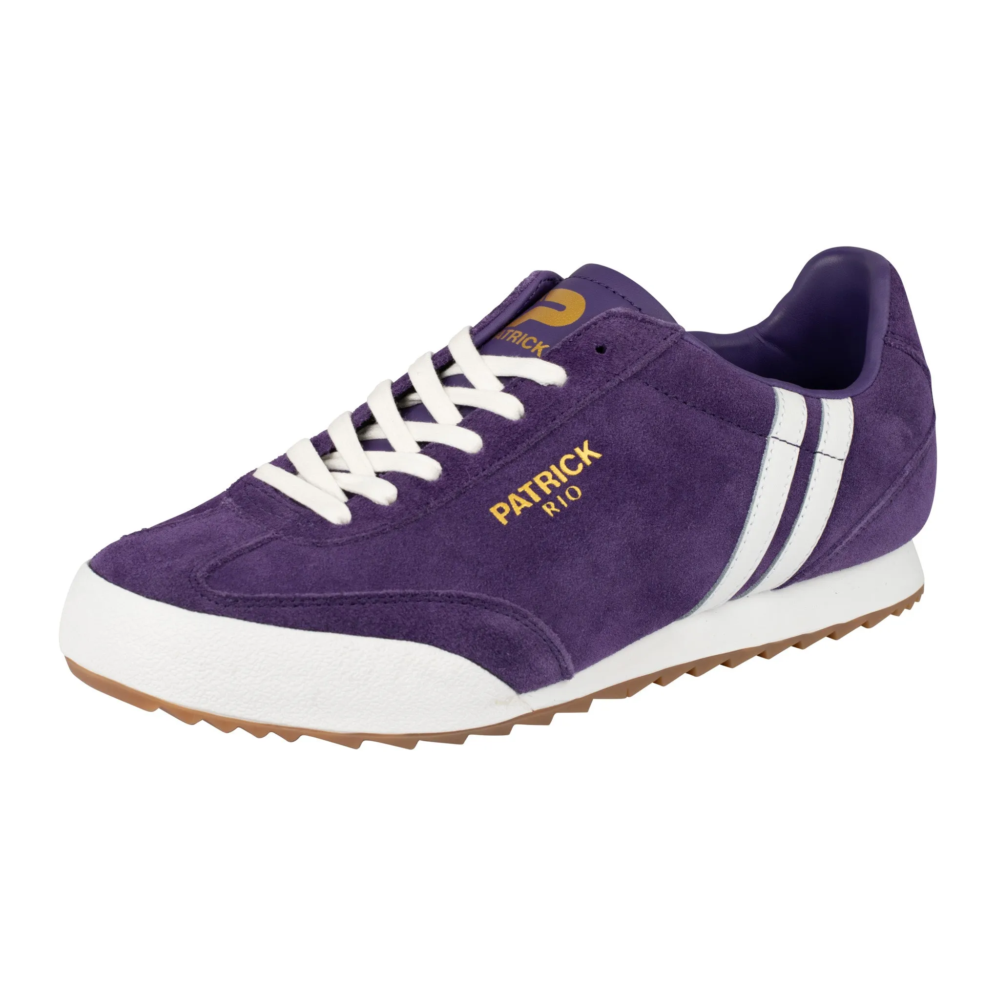 Patrick Rio Suede Trainers Purple/White