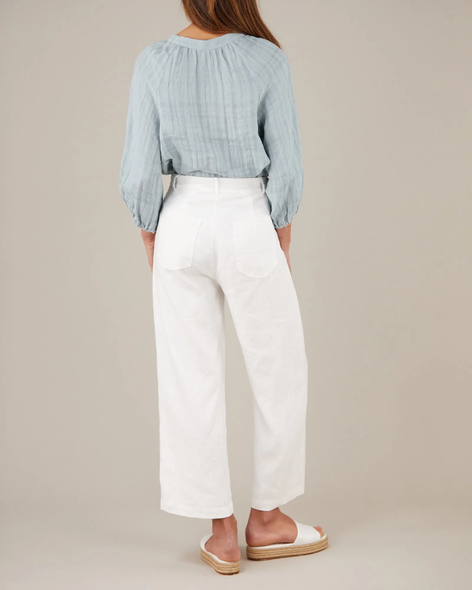 Pila Linen Blouse - Duckegg