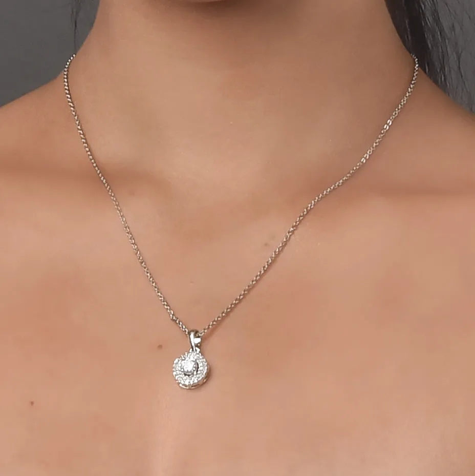 Playful Rhodium Locket Set with Star Charm