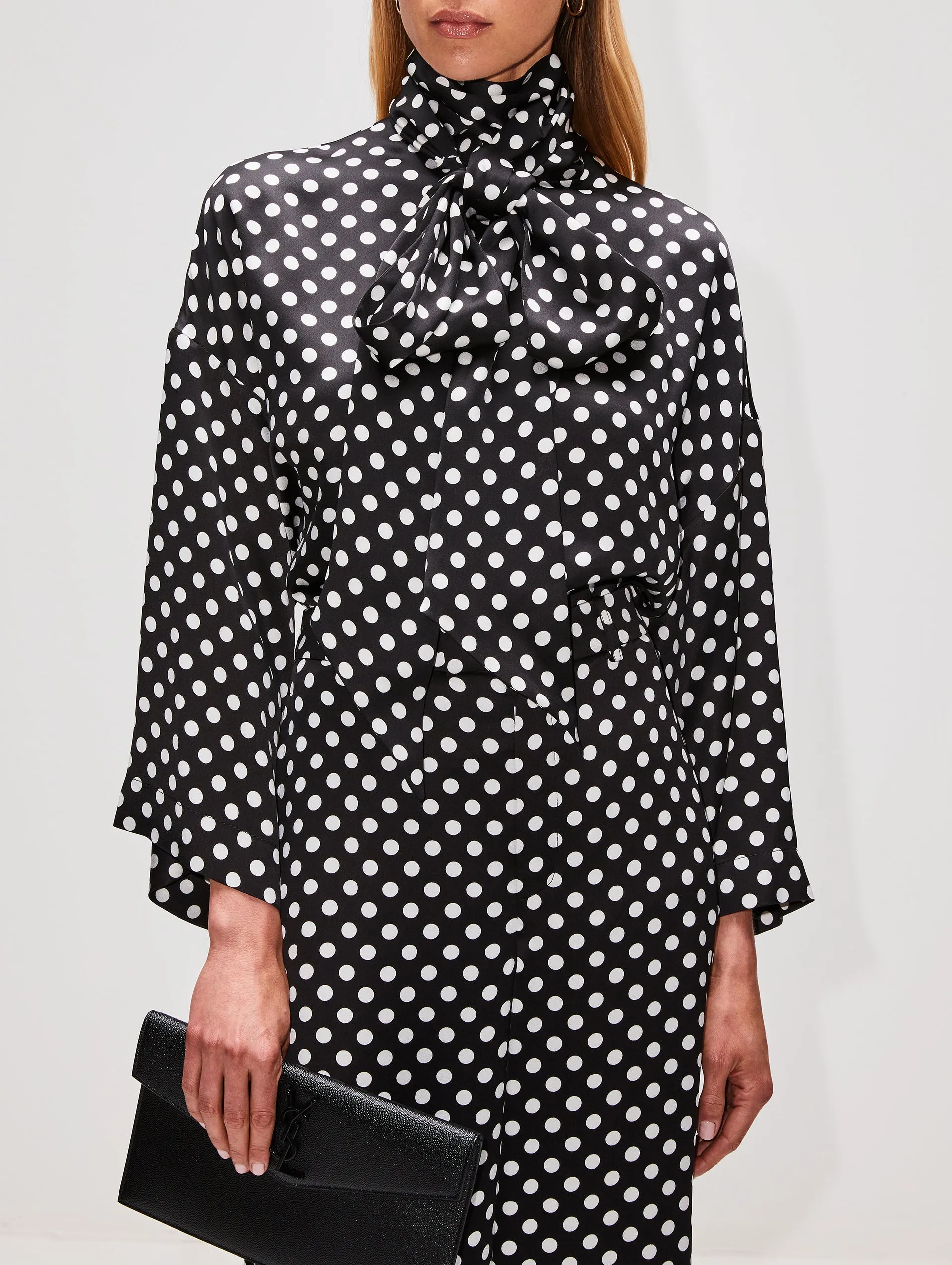 Polka Dot Lavalier Blouse