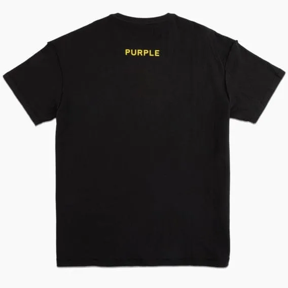 Purple Brand Graphic Crash Inside Out T Shirt (Black) P101-QRBN223