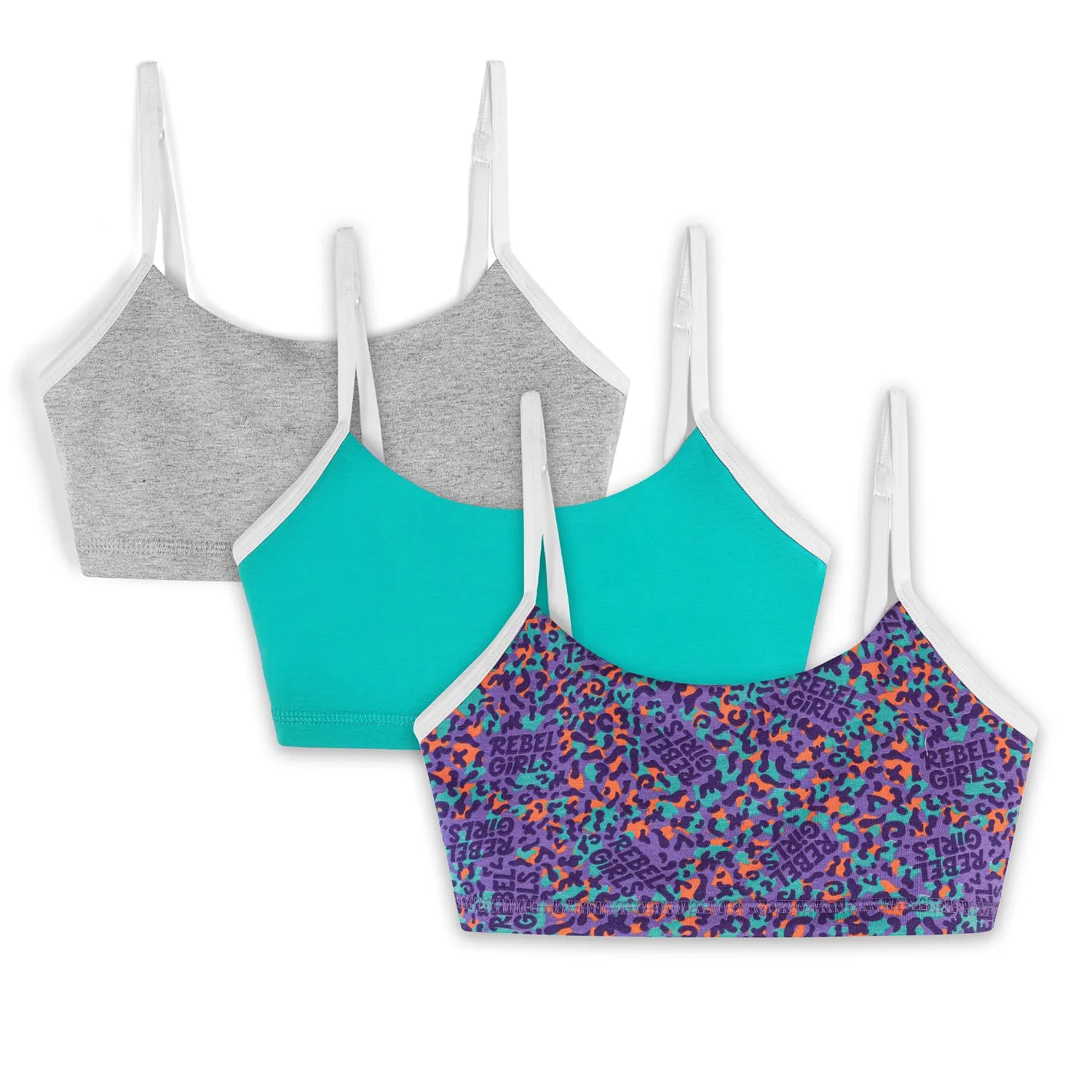 Rebel Girls Organic Cotton Bras 3 Pack