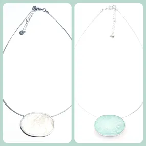 Reversible Oval Pendant Necklace